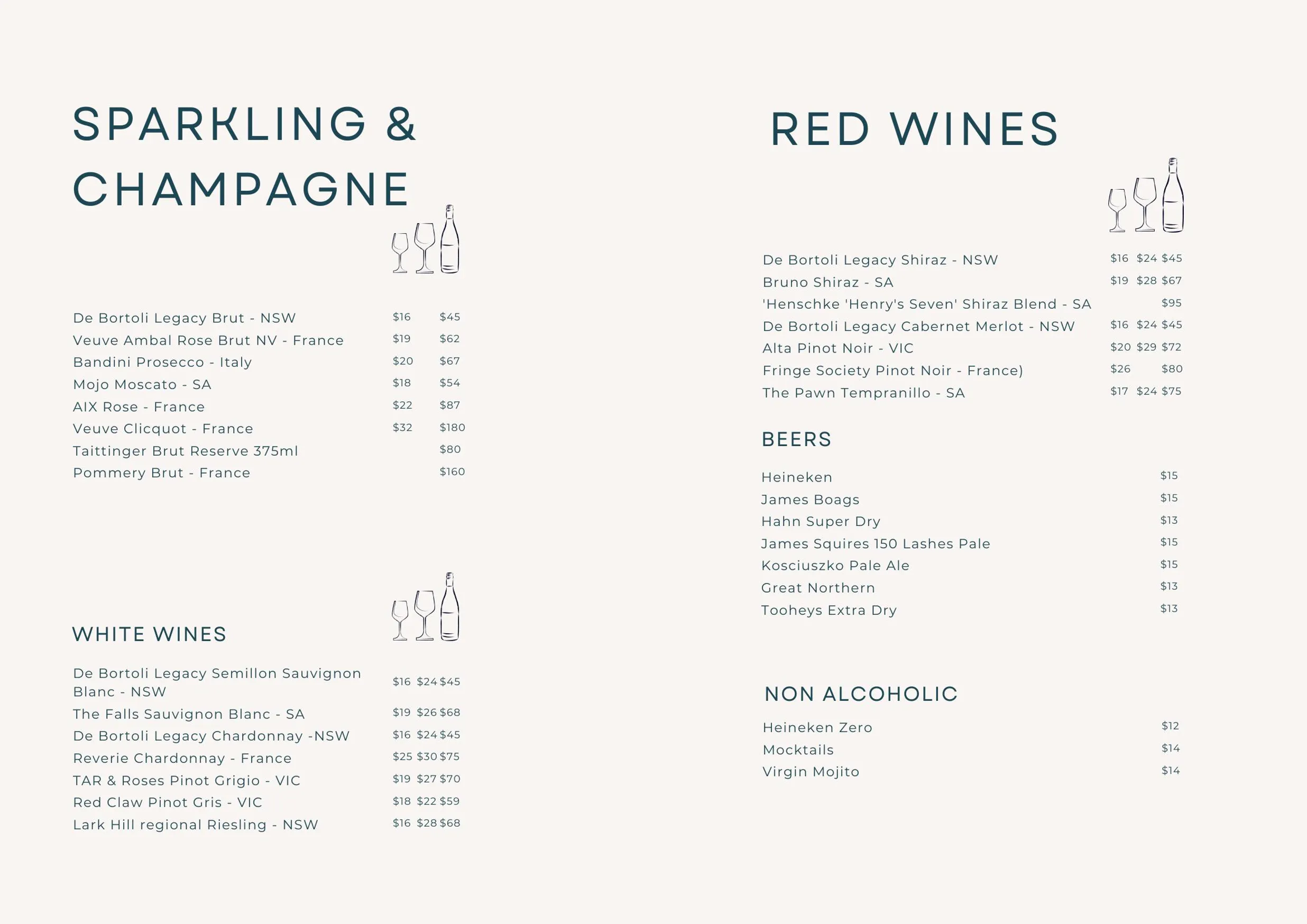 The Quartier menu, page 9