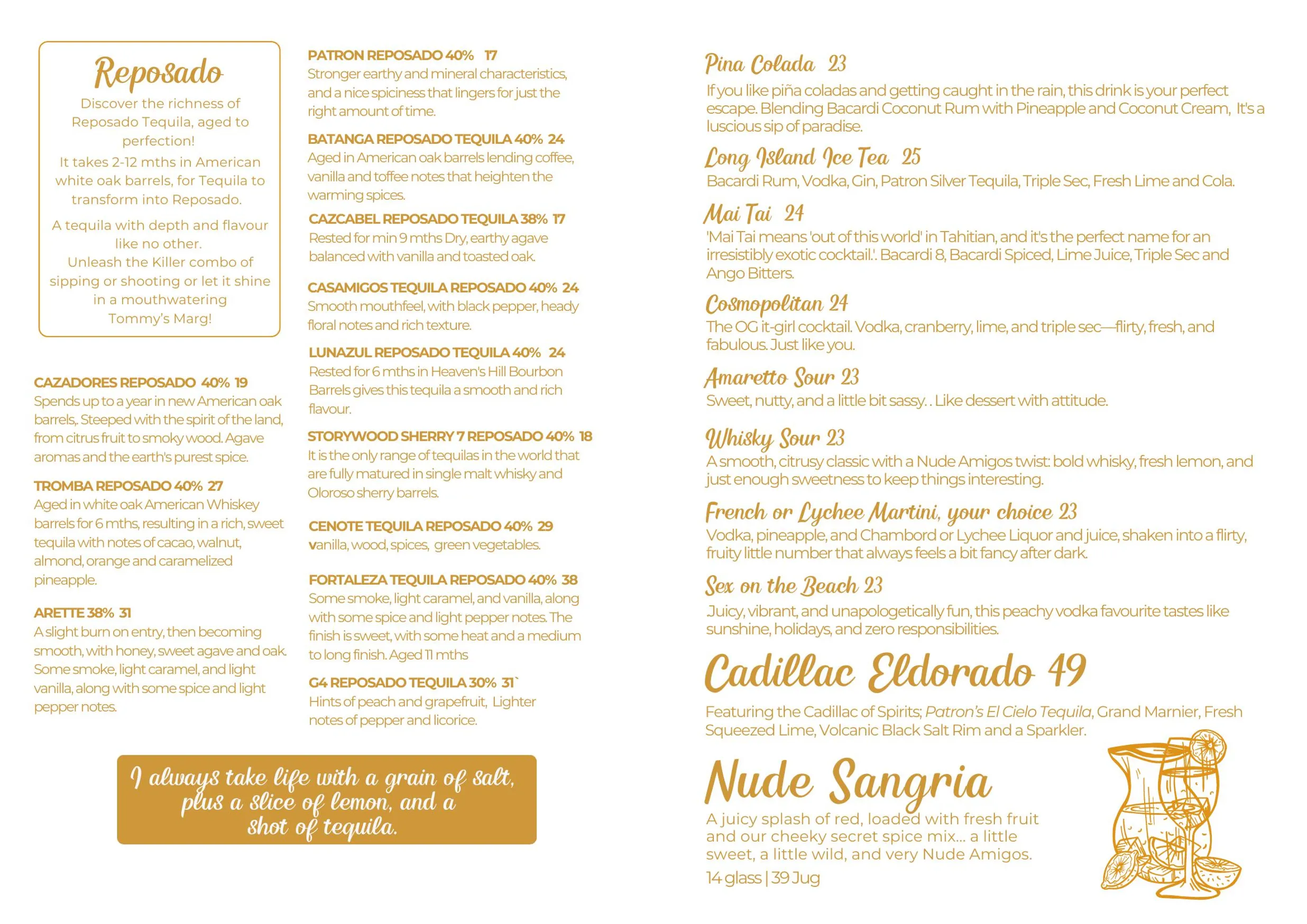Nude Amigos menu, page 7