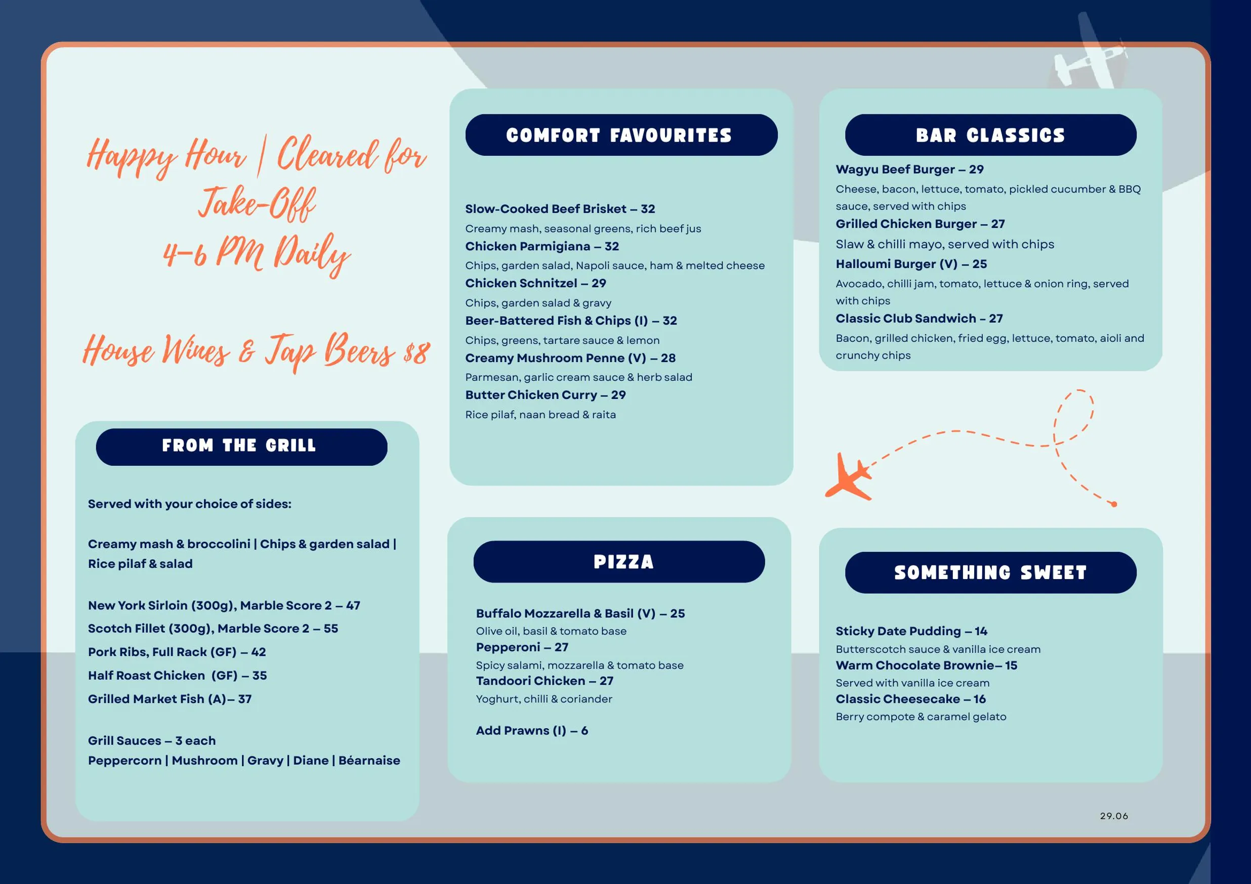 Biggles Bar & Grill menu, page 2