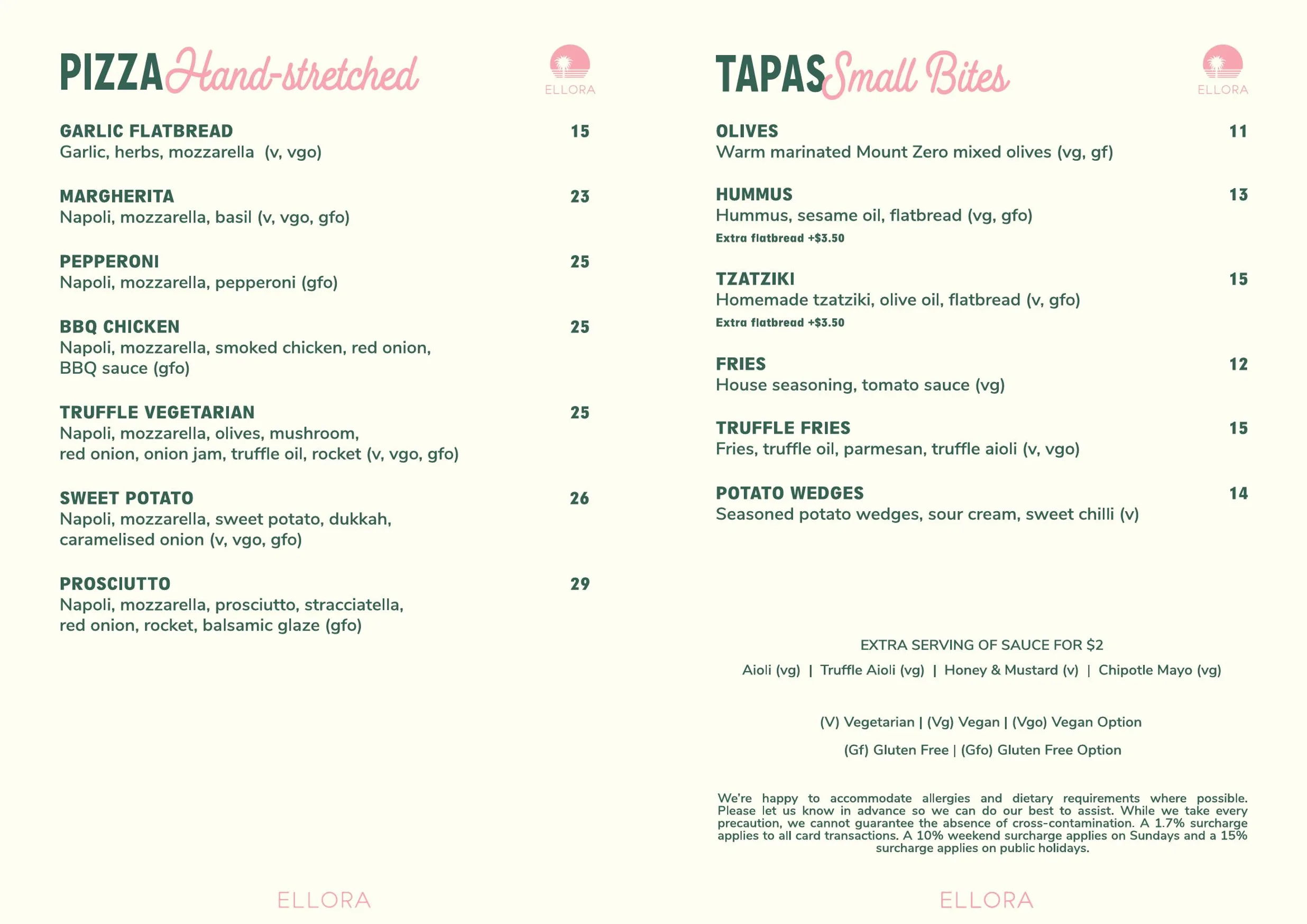 Ellora St Kilda menu, page 3