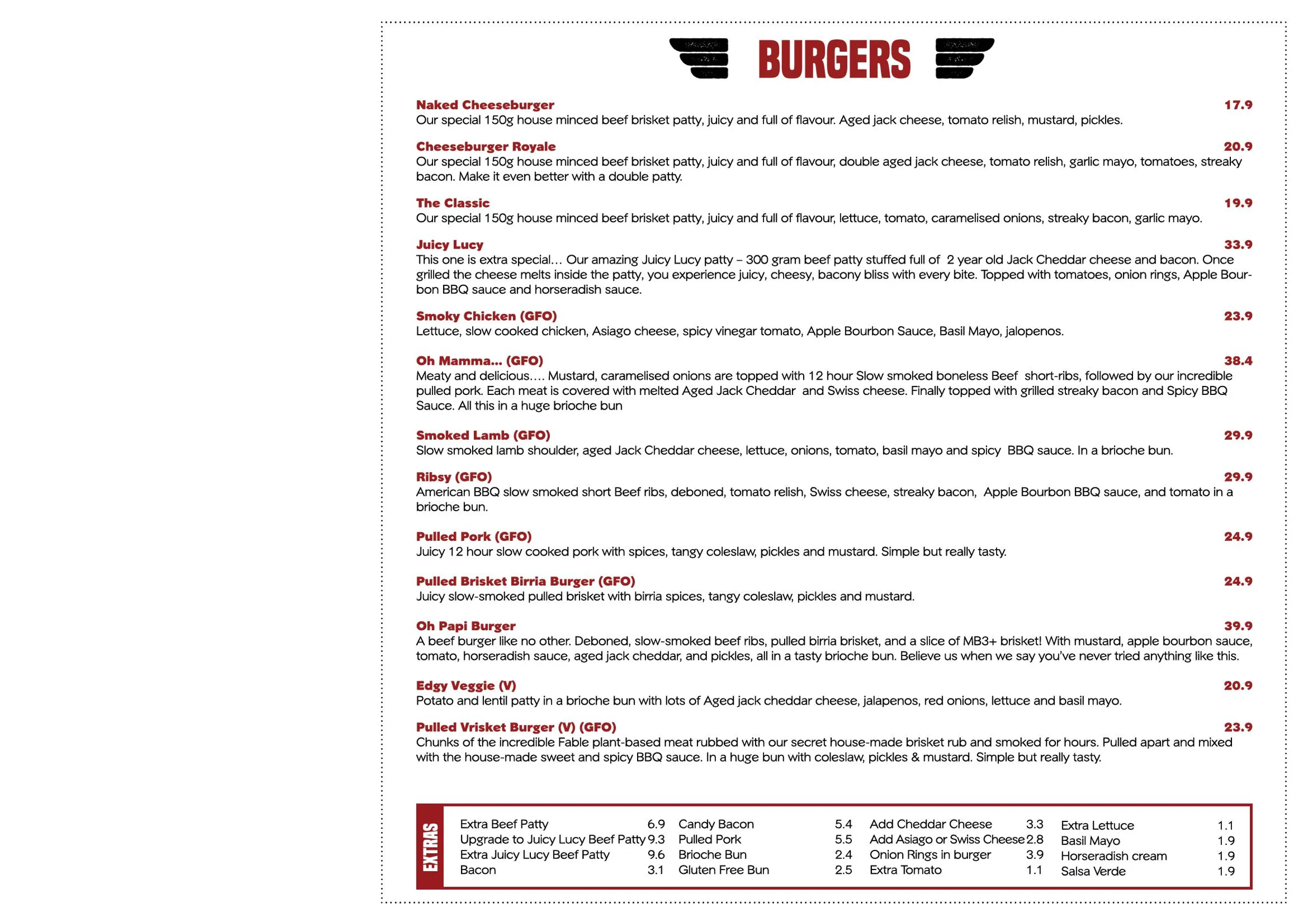 Third Wave menu, page 7