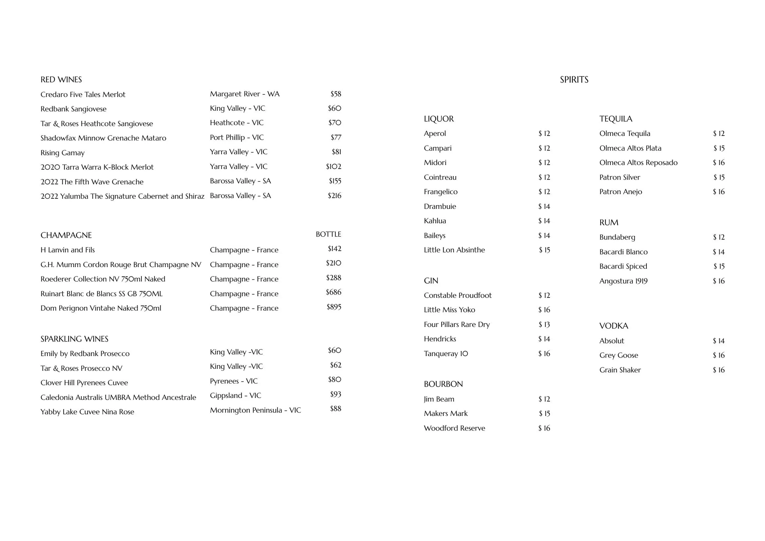 Fern Bar & Dining menu, page 6