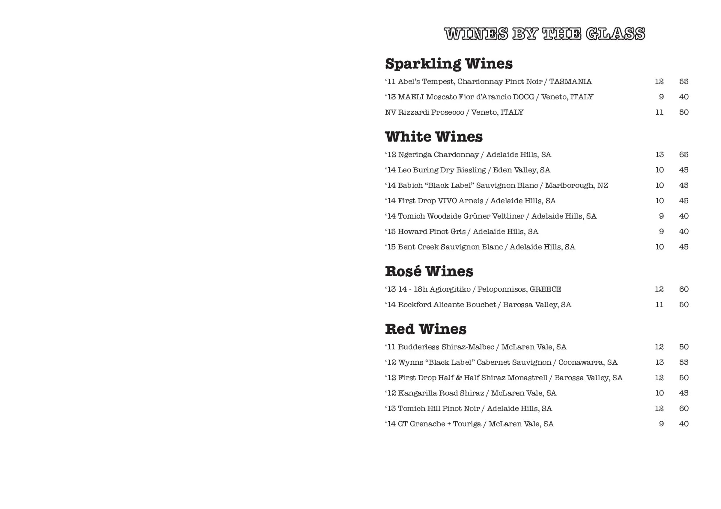 Zucca Greek Mezze menu, page 5
