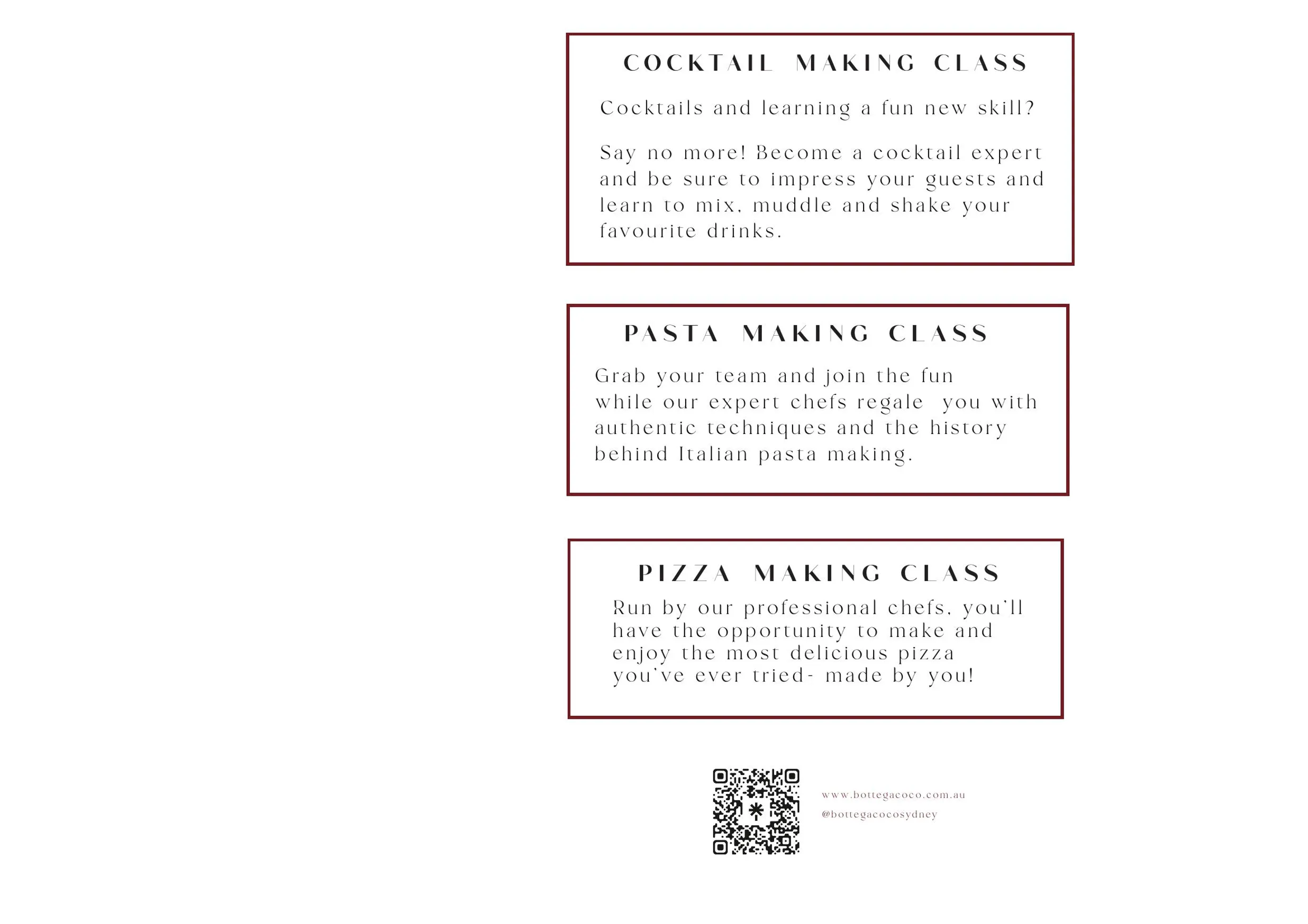 Bottega Coco menu, page 13