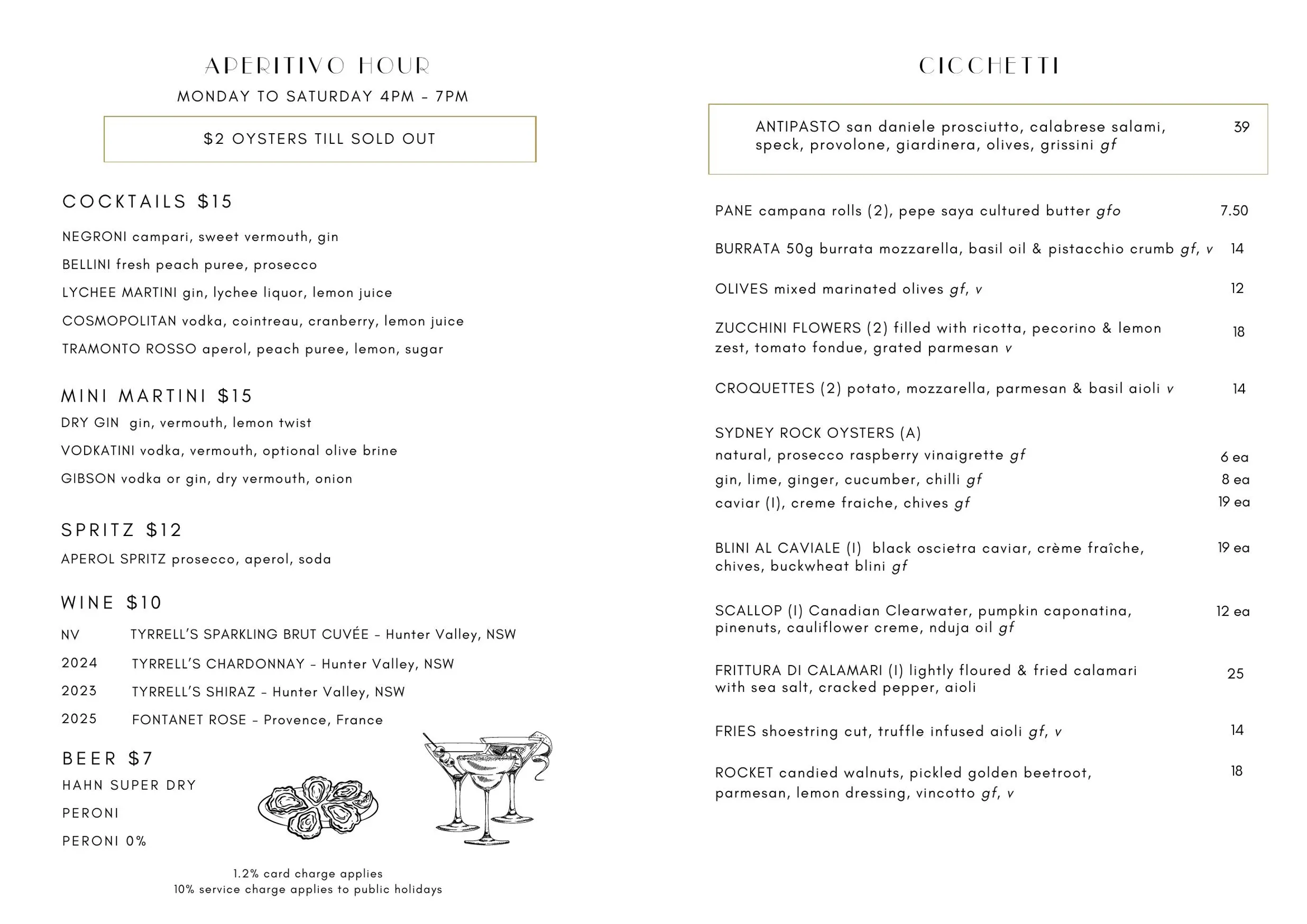 Antica menu, page 3