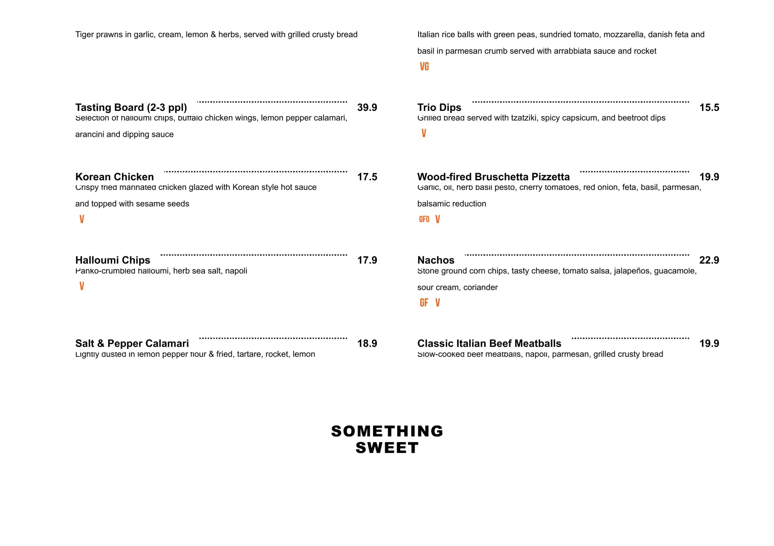 The Groove Train menu, page 9