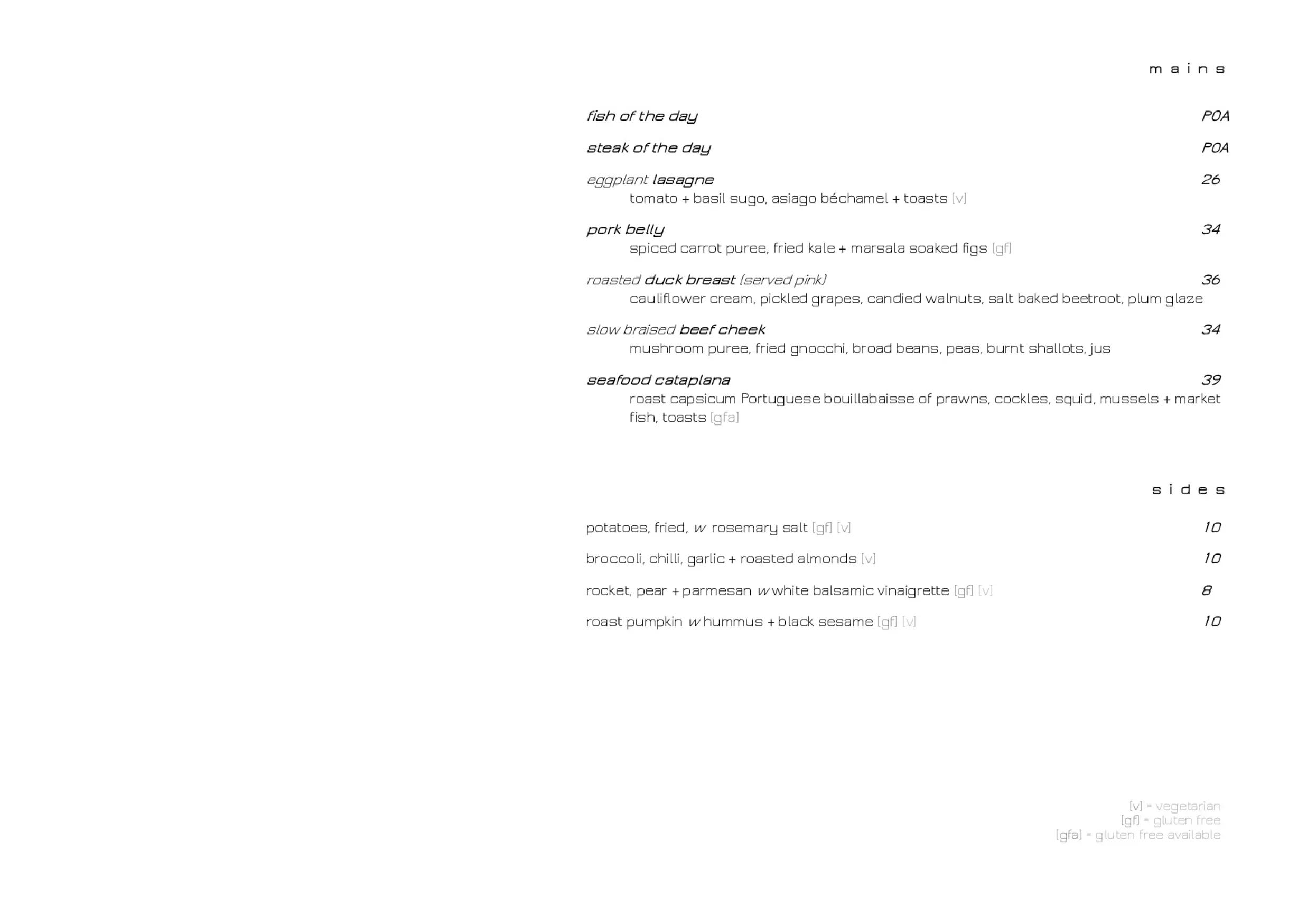 Esca Restaurant and Espresso Bar menu, page 4