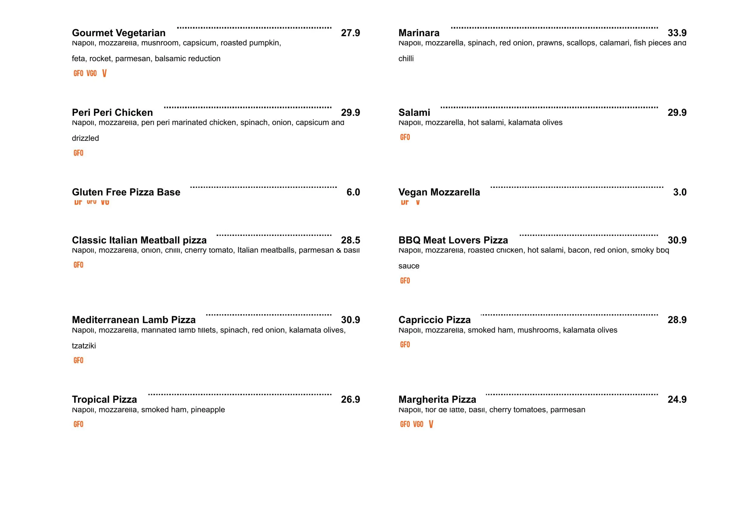 The Groove Train menu, page 7
