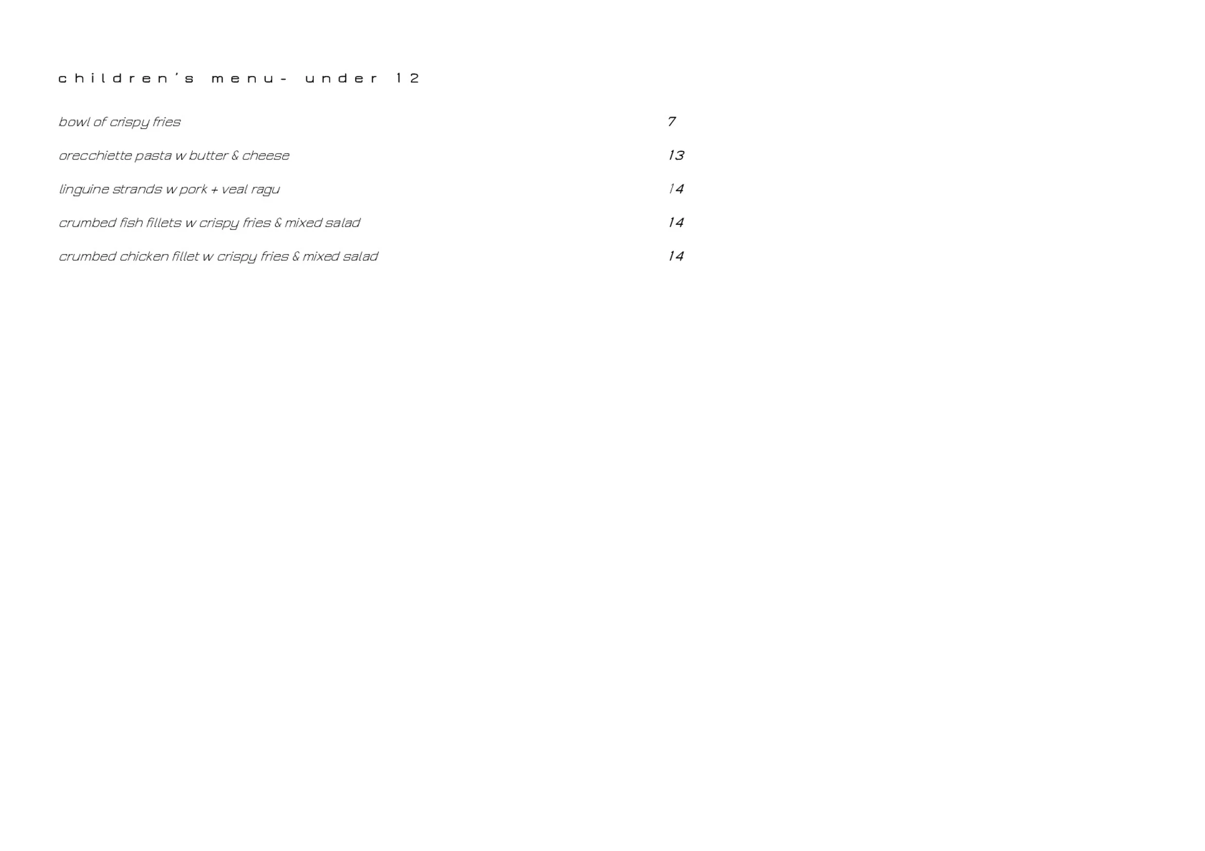 Esca Restaurant and Espresso Bar menu, page 6