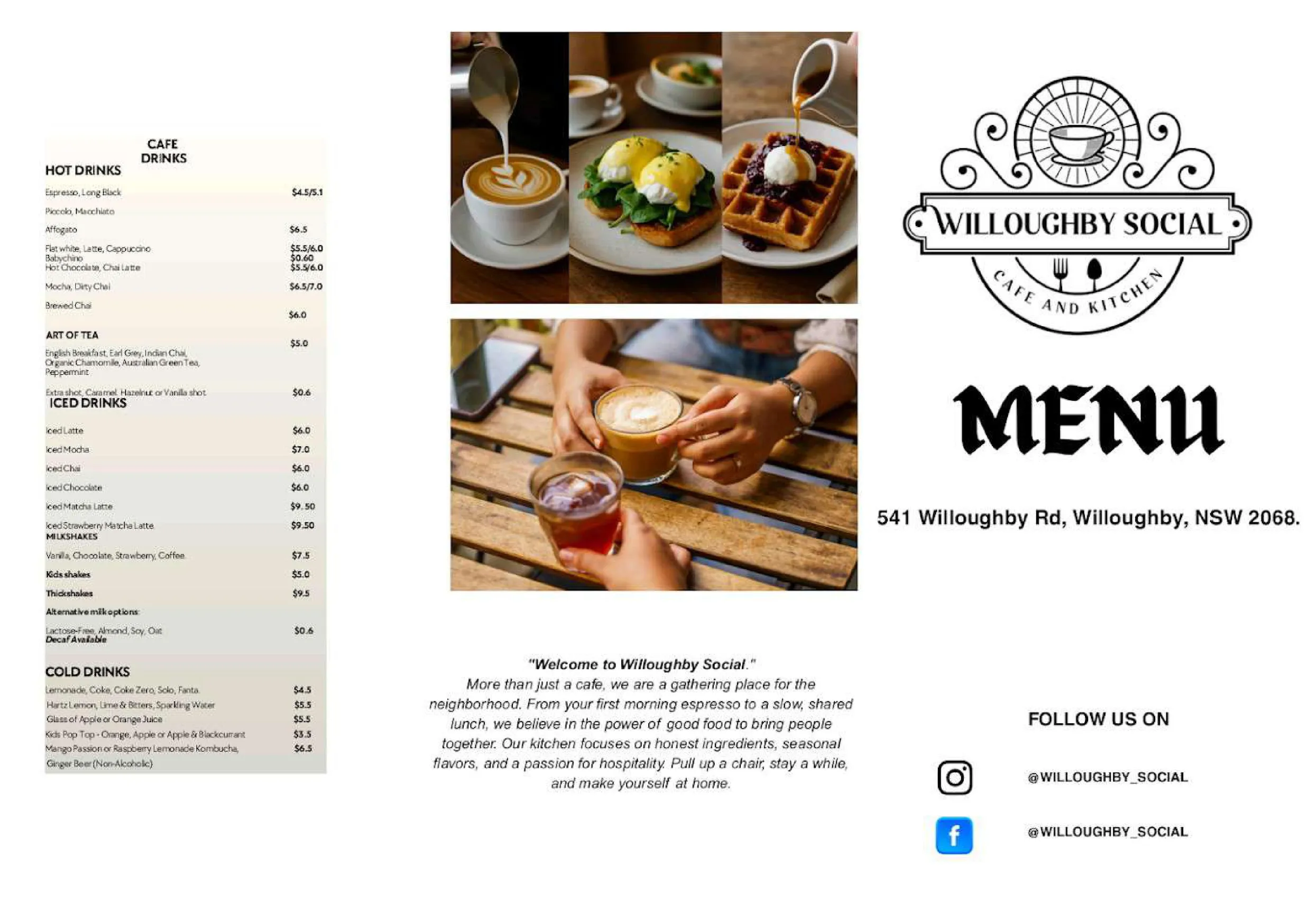 Willoughby Social Cafe and Kitchen menu, page 3