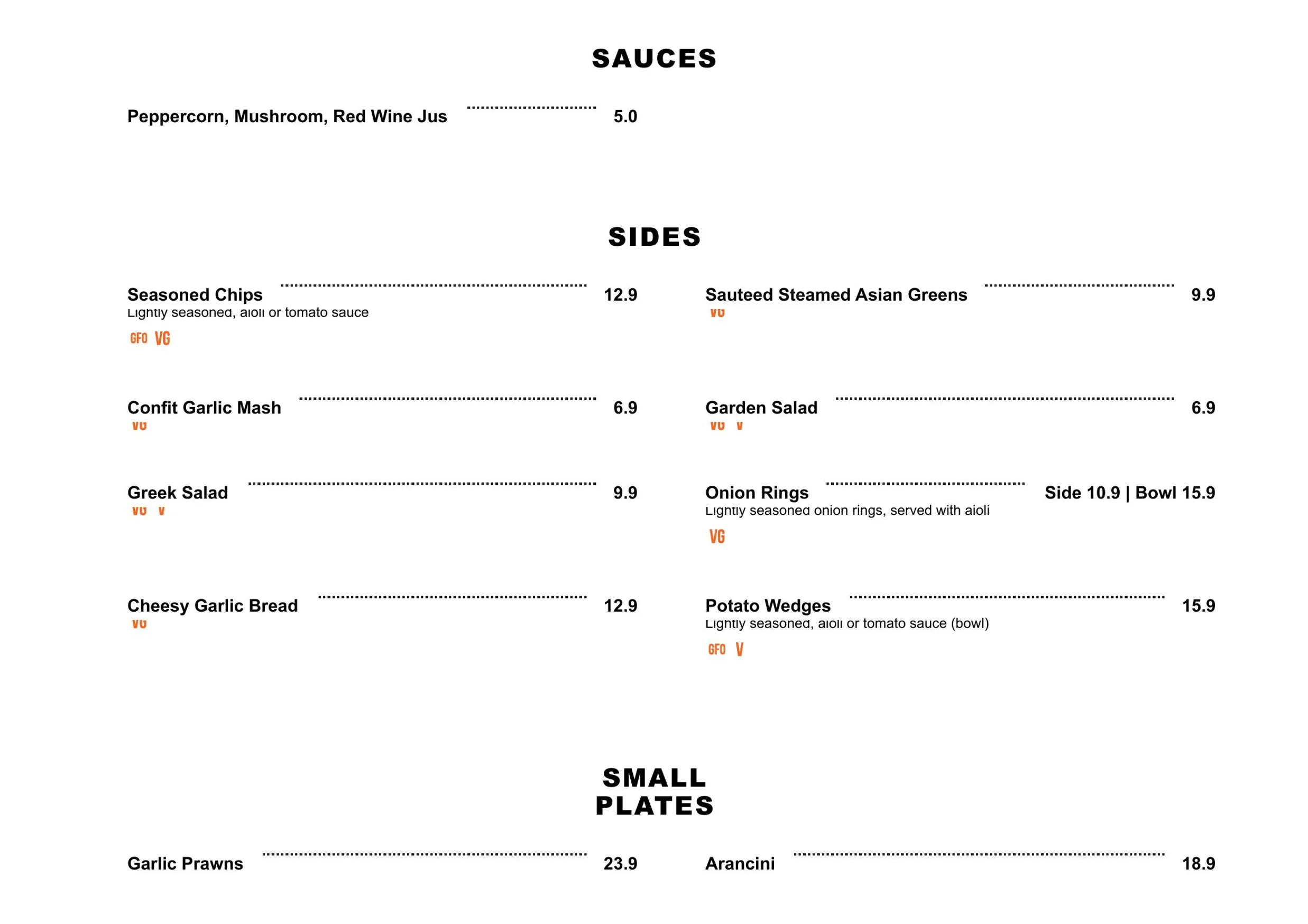 The Groove Train menu, page 8