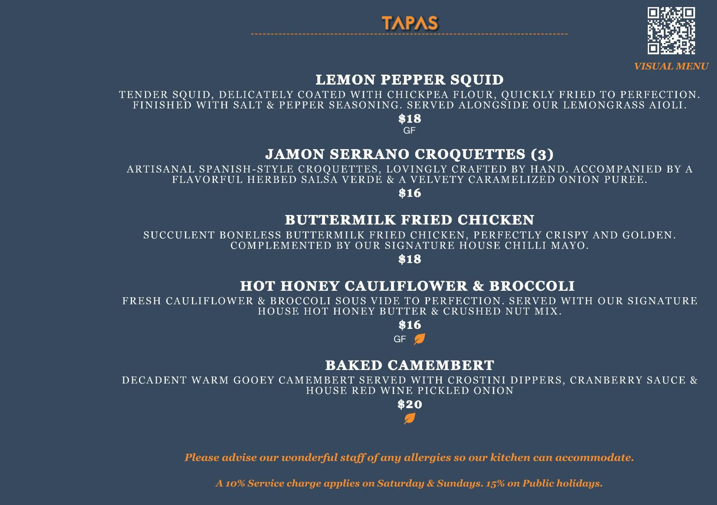 The Tipsy Cow menu, page 3
