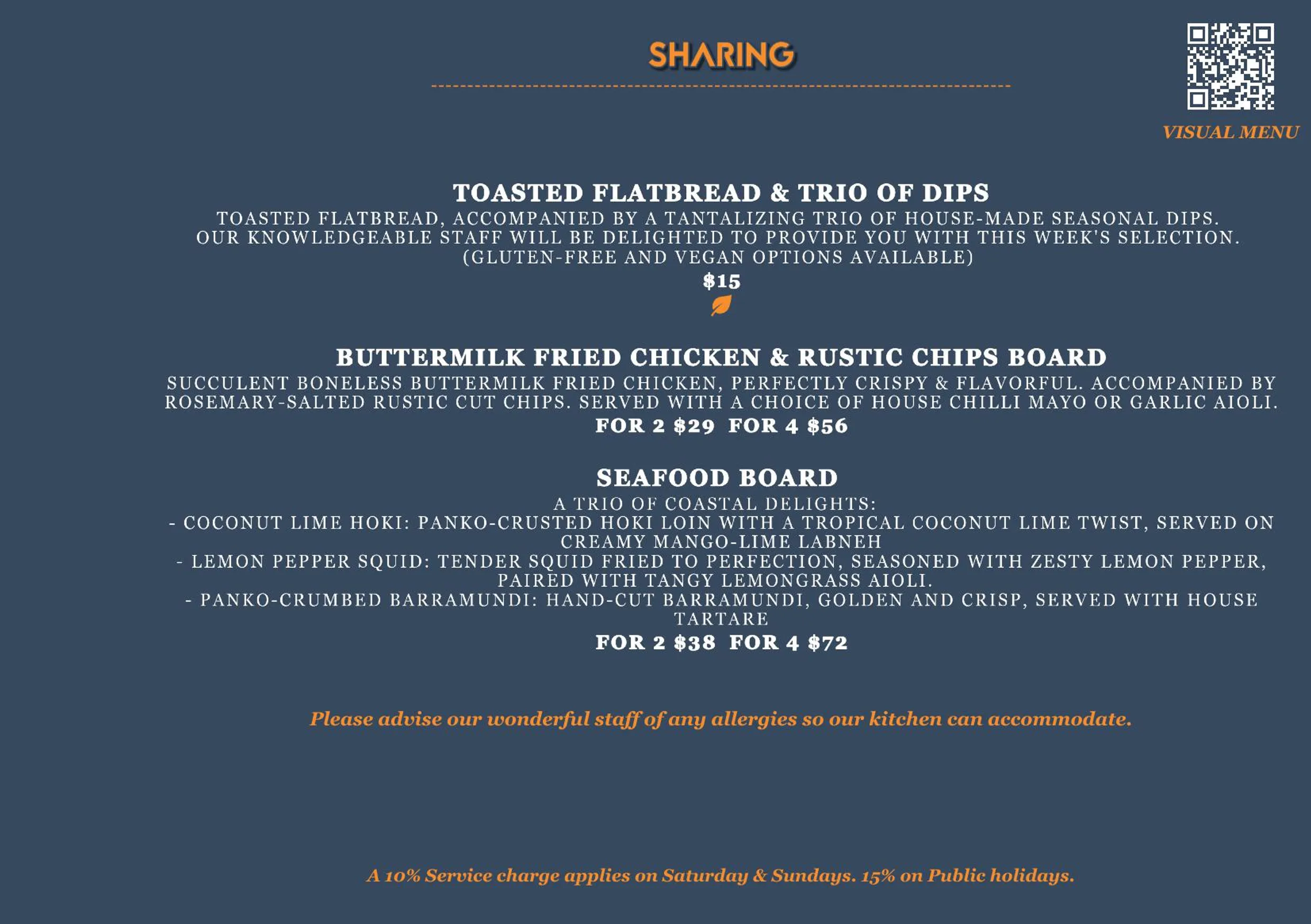 The Tipsy Cow menu, page 2
