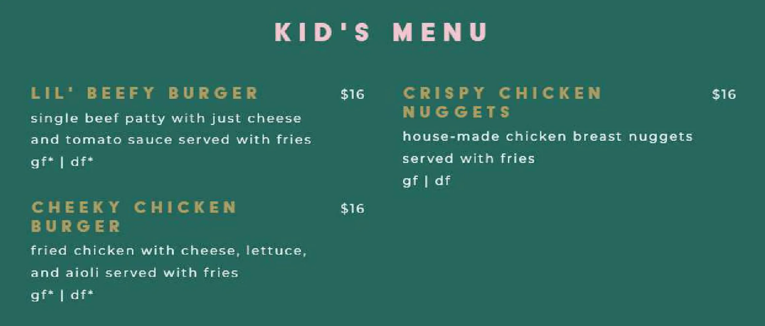 Boodle Beasley menu, page 4