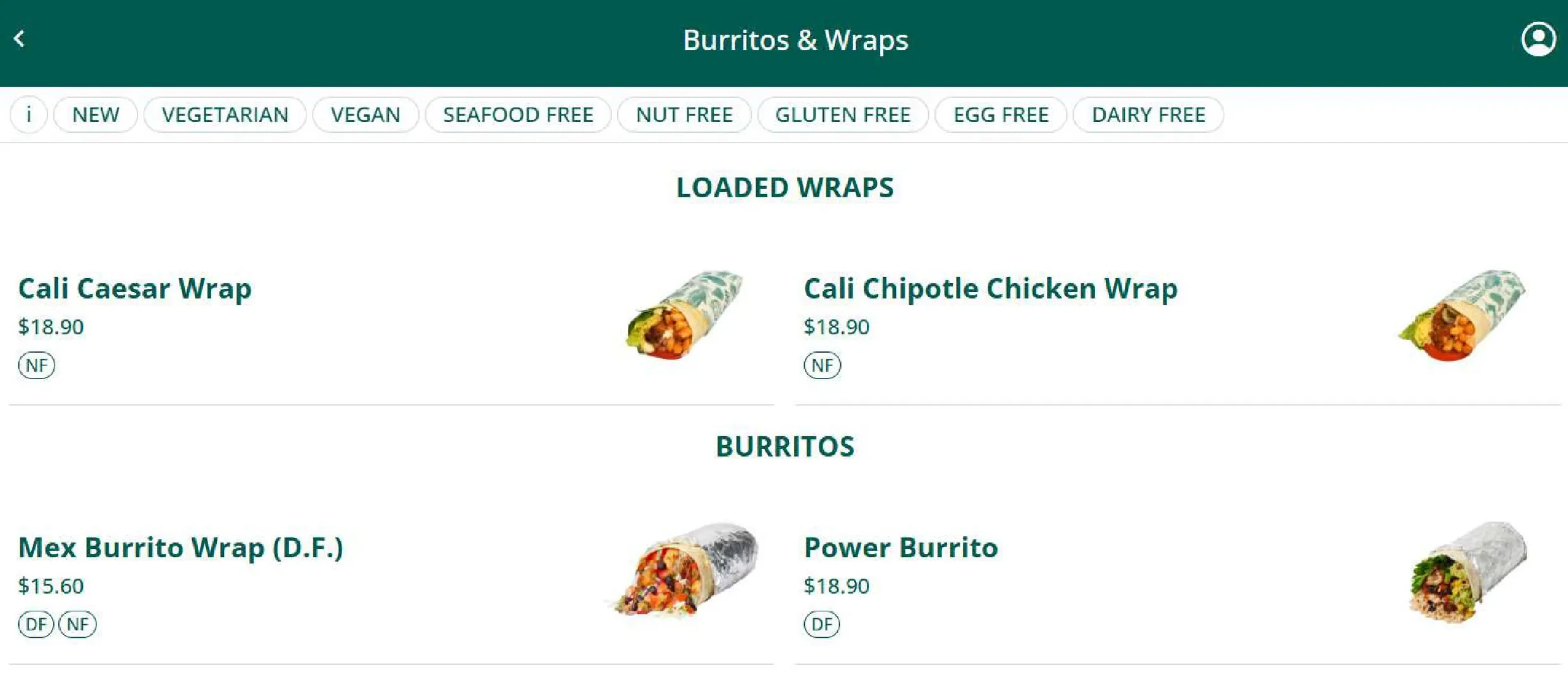 Liv Eat menu, page 3