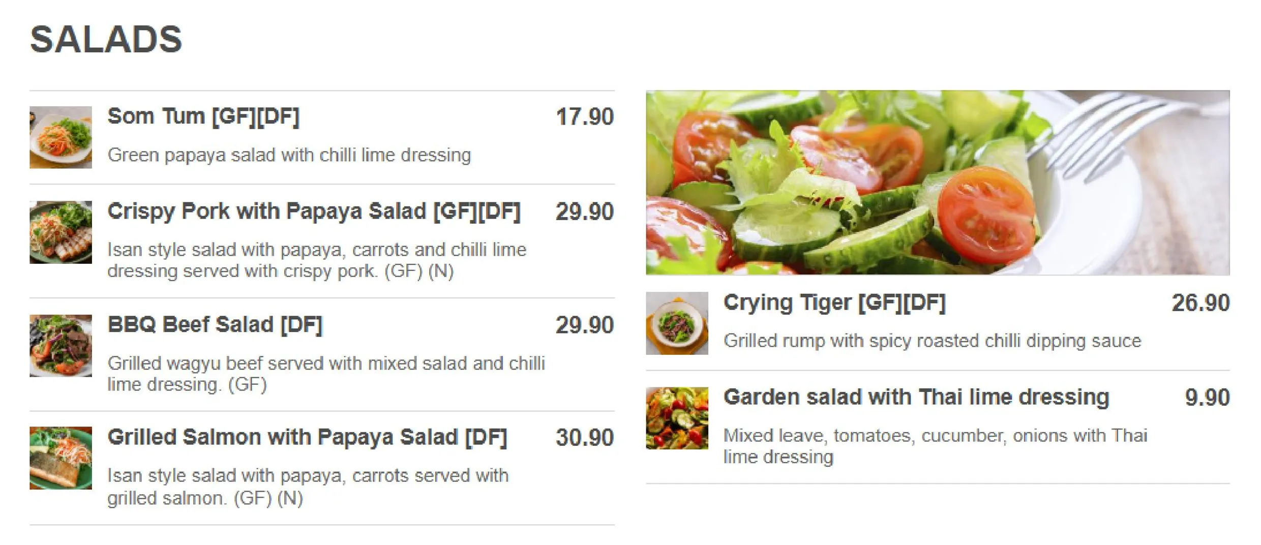 Baramee Thai Cuisine menu, page 6