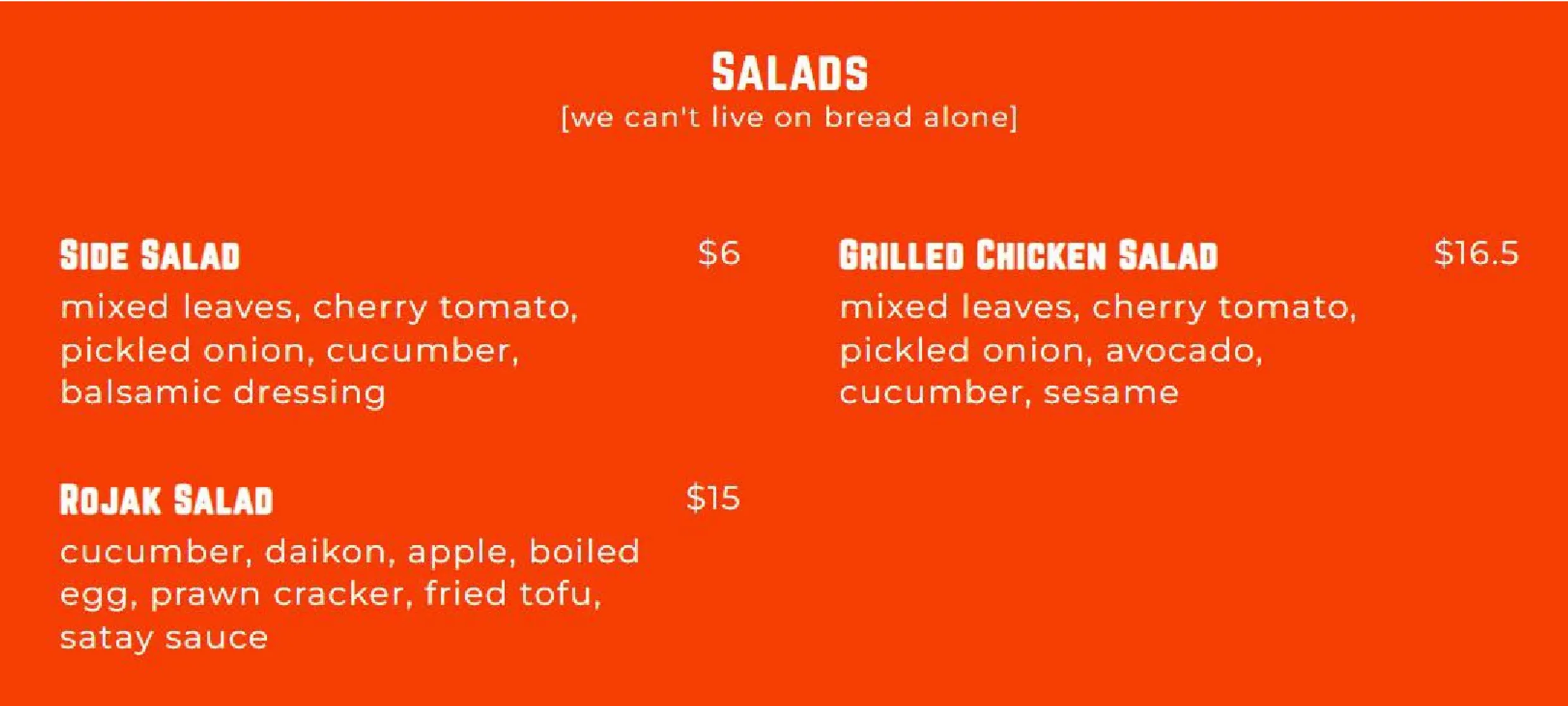 Kafe Kooks menu, page 5