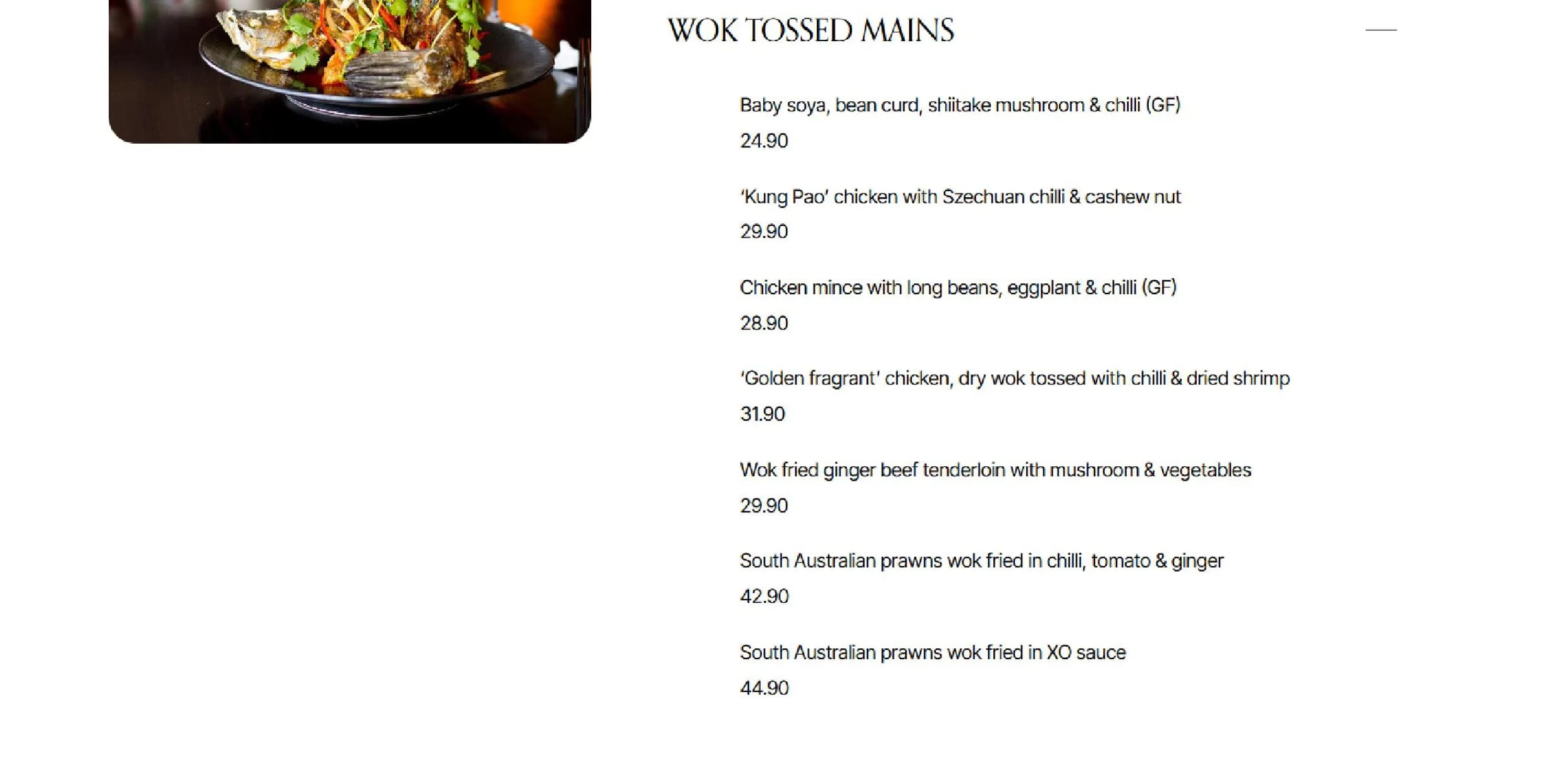 Concubine menu, page 3