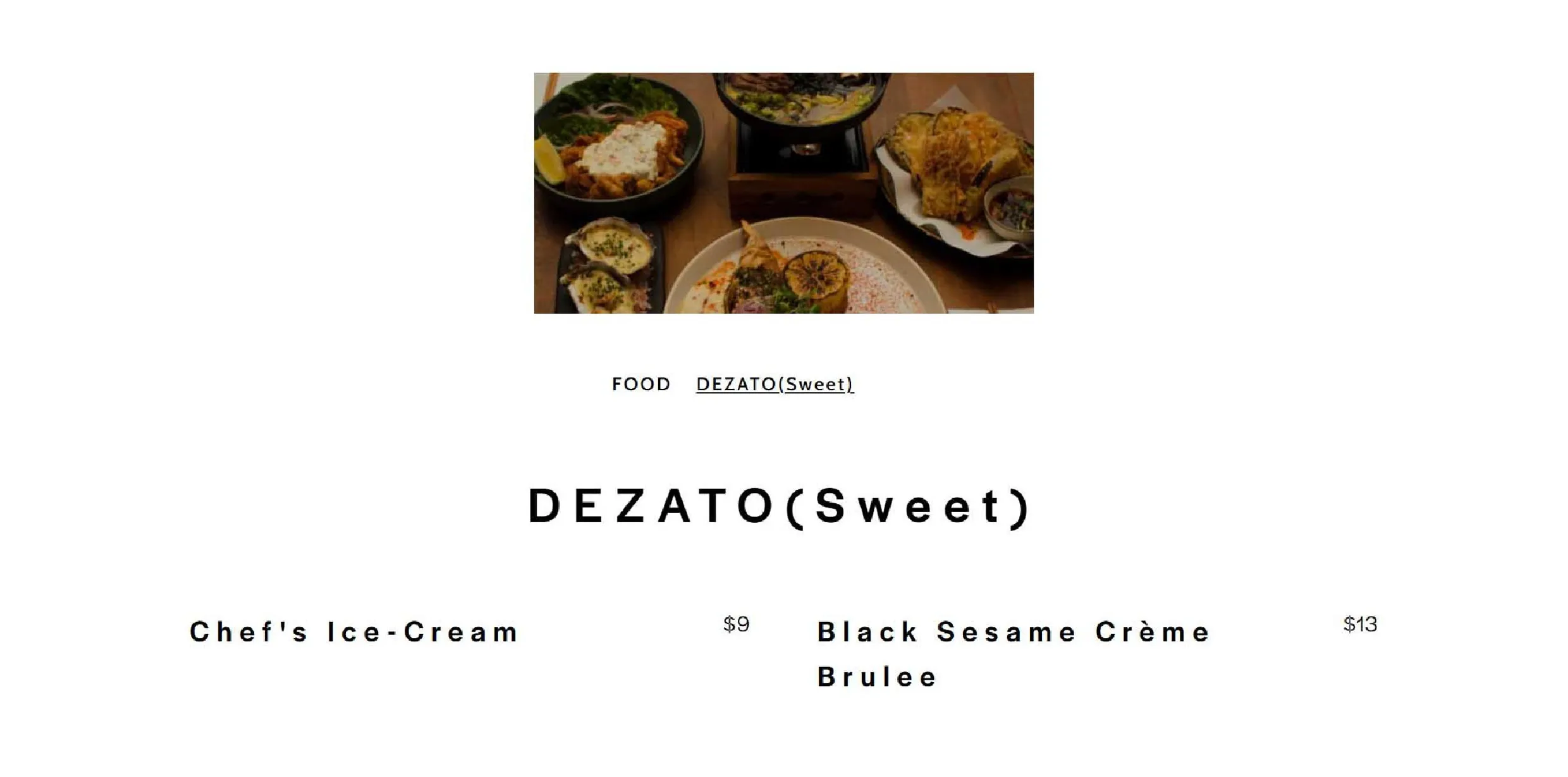 KURO BEKO menu, page 2