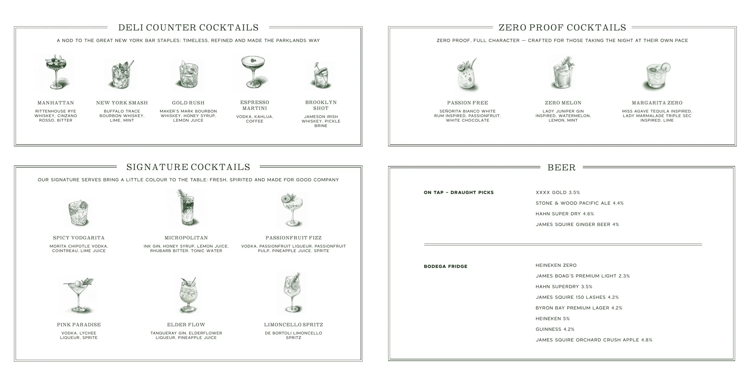 Parklands Social menu, page 13