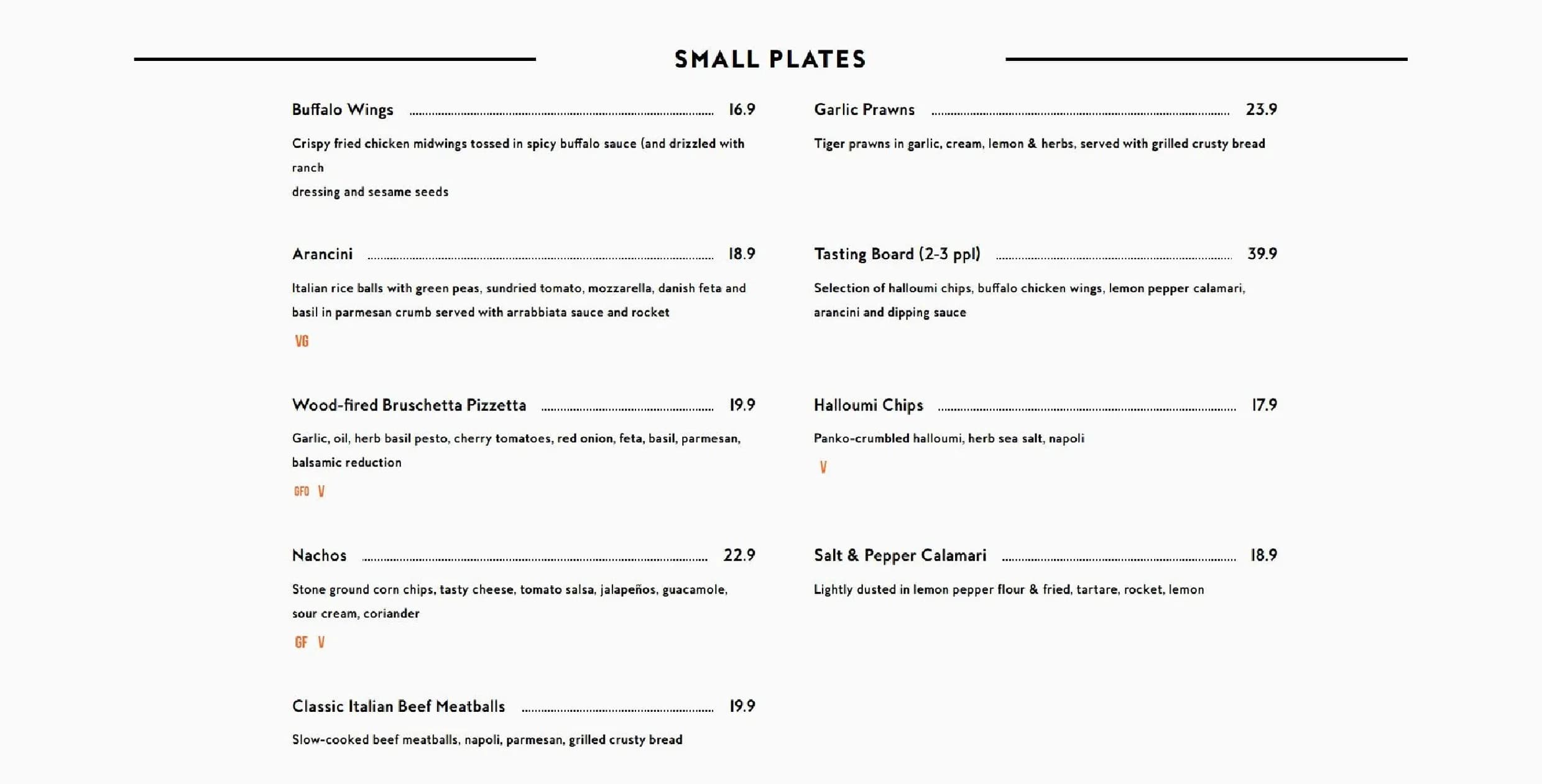 The Groove Train Chirnside Park menu, page 10
