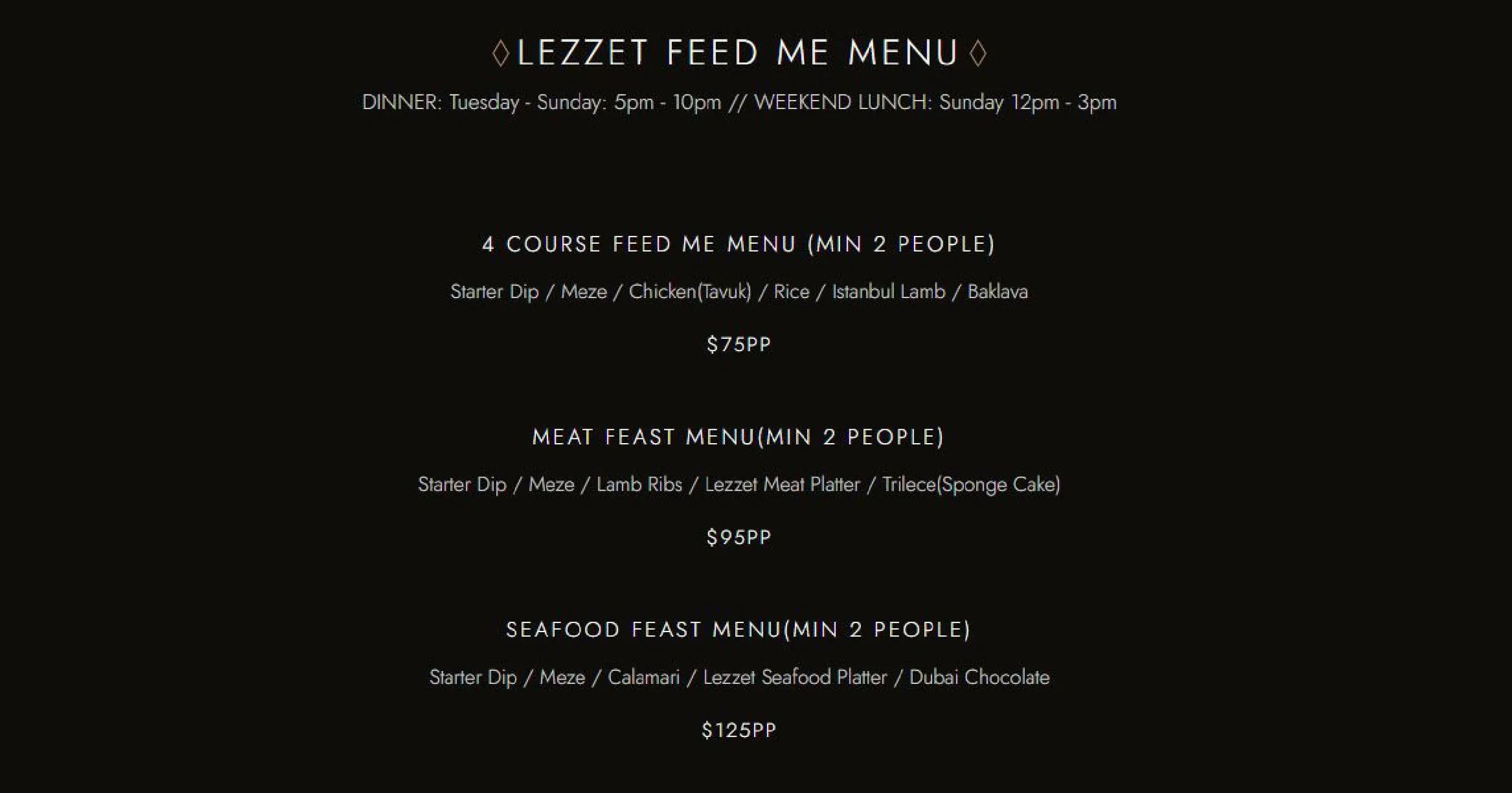 Lezzet menu, page 3