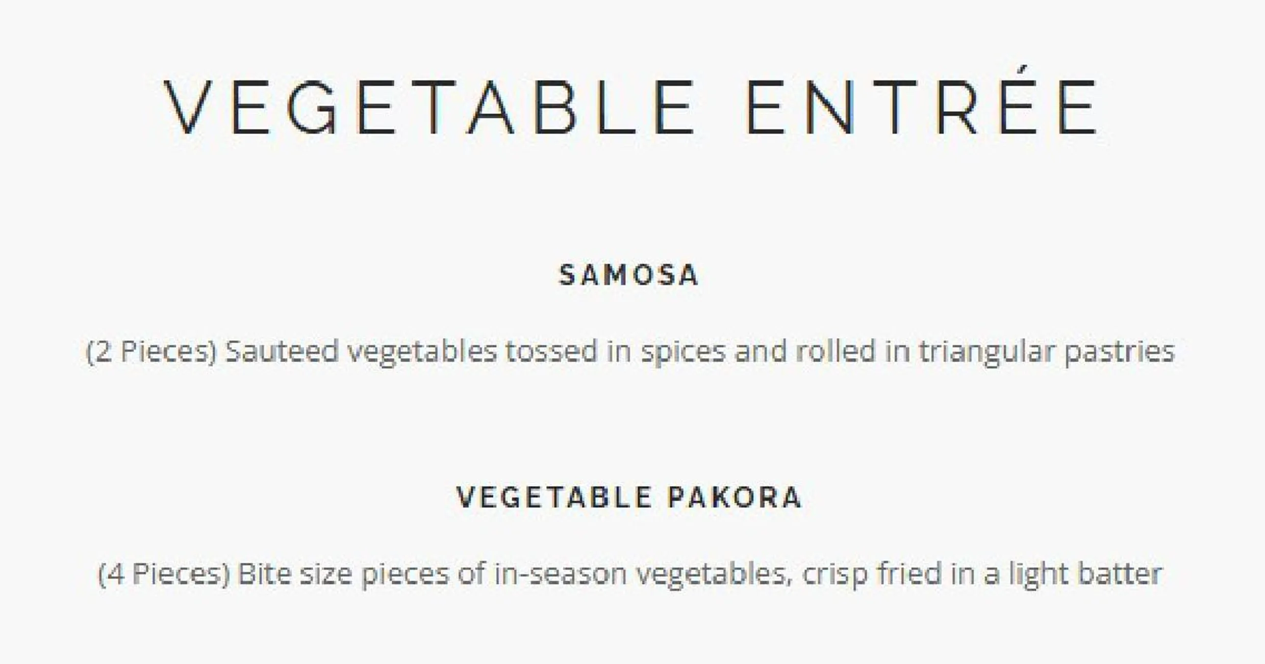 Spice Hub menu, page 2