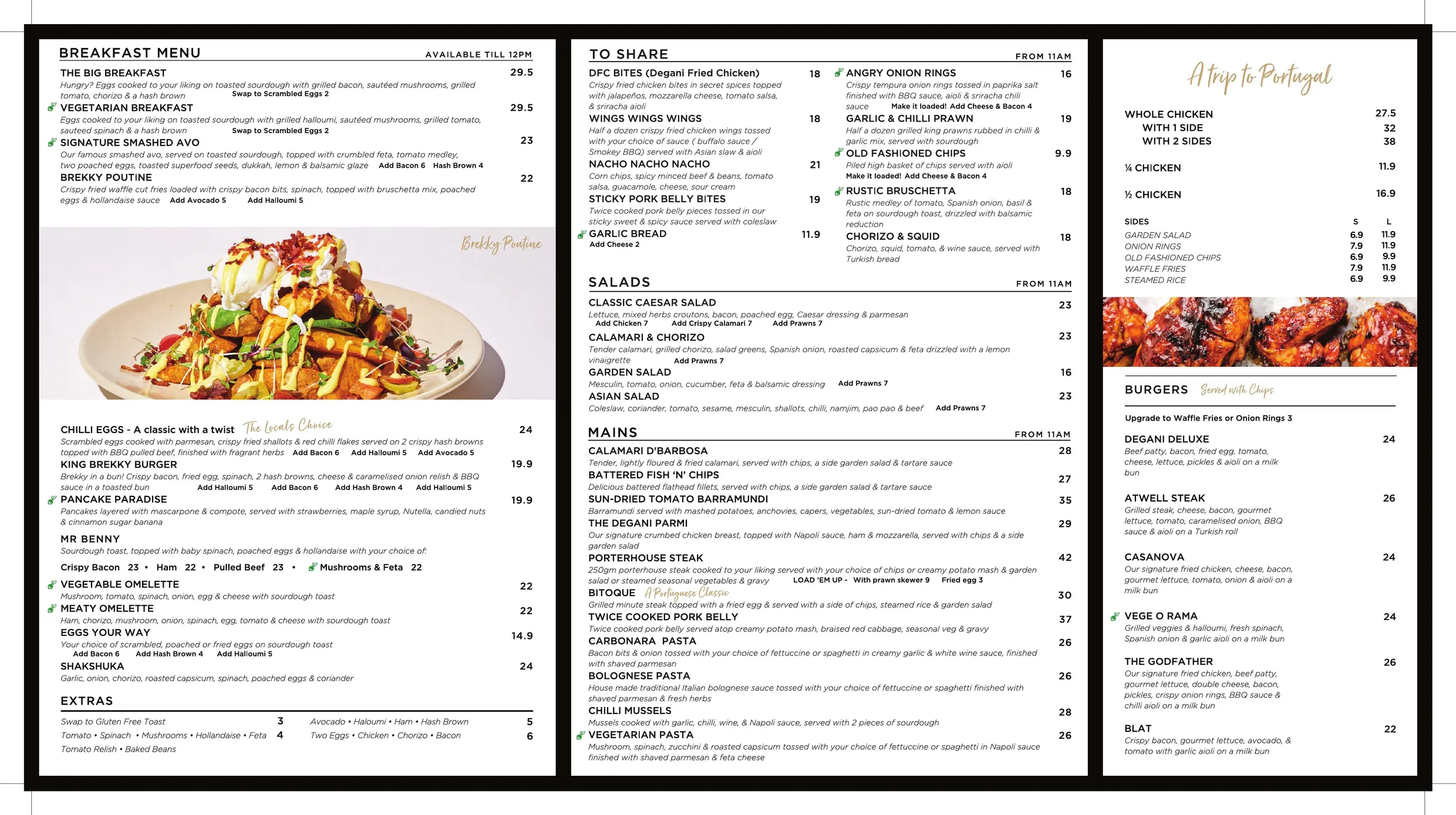 Degani Harvest Lakes menu, page 2