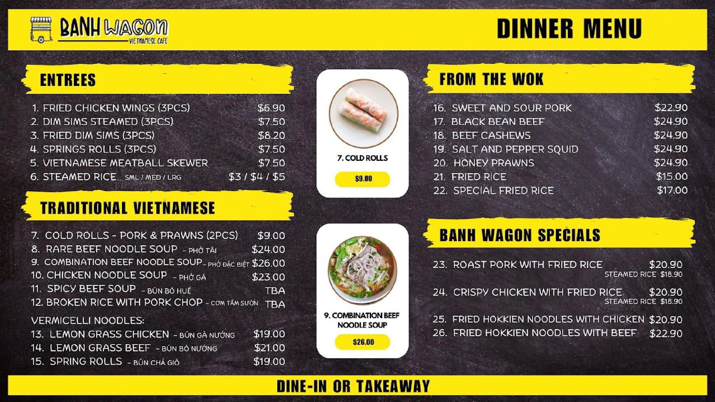 Banh Wagon menu, page 3