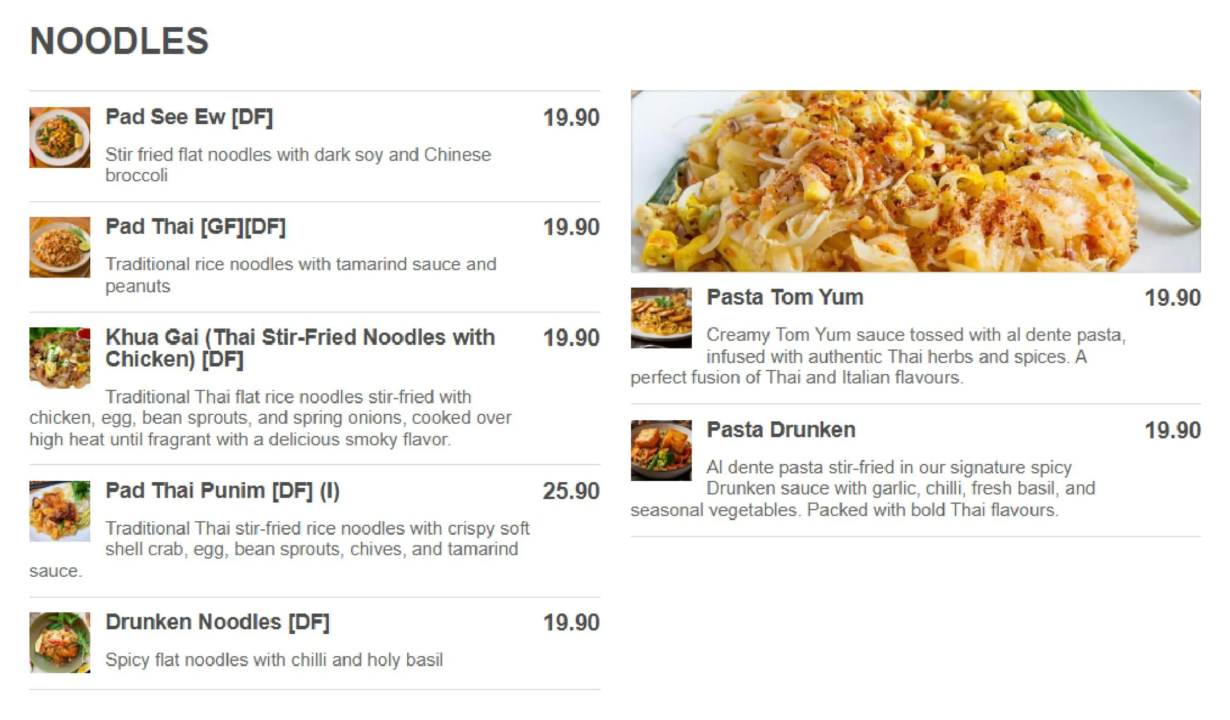 Baramee Thai Cuisine menu, page 3