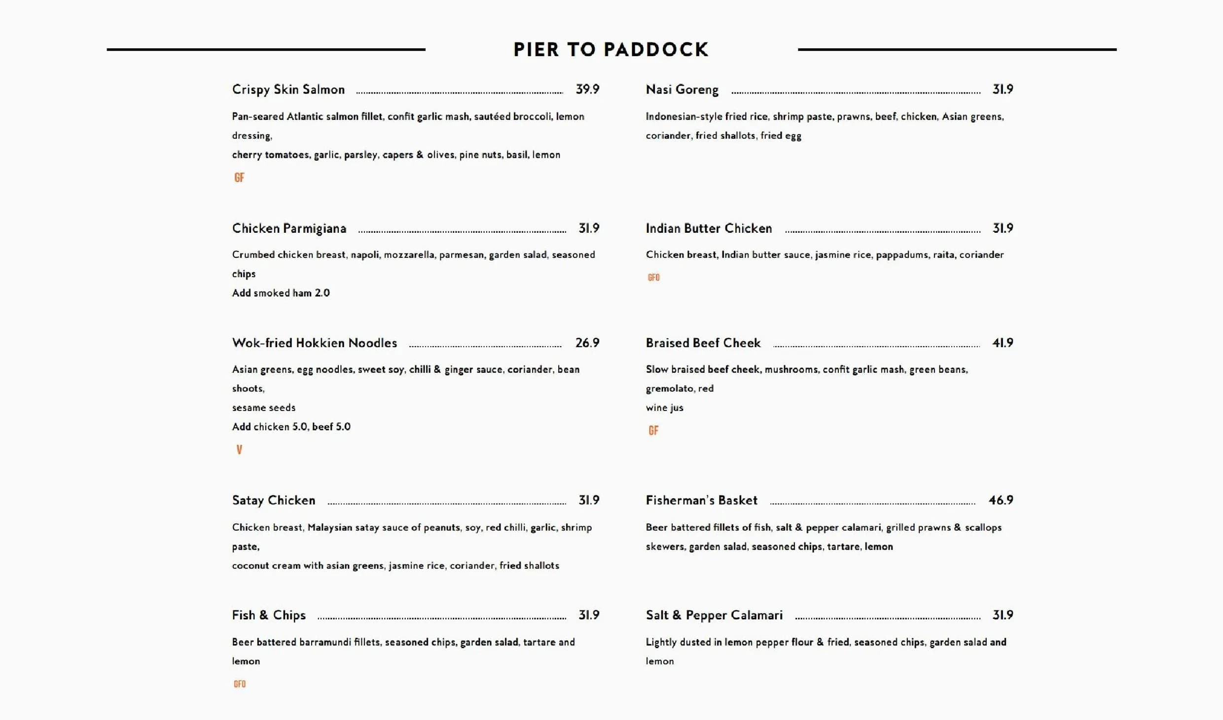 The Groove Train Chirnside Park menu, page 6