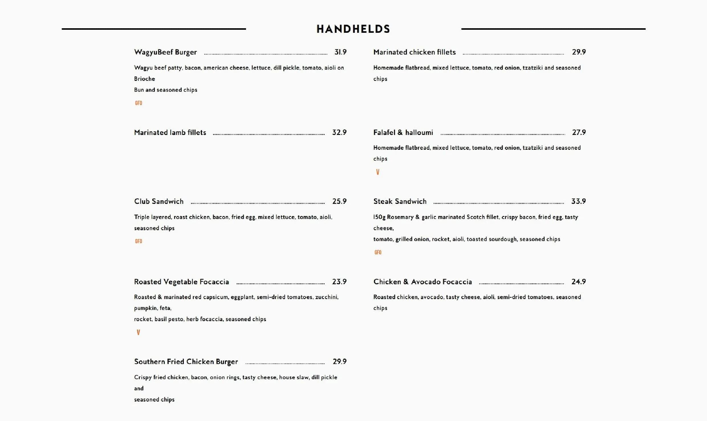 The Groove Train menu, page 4