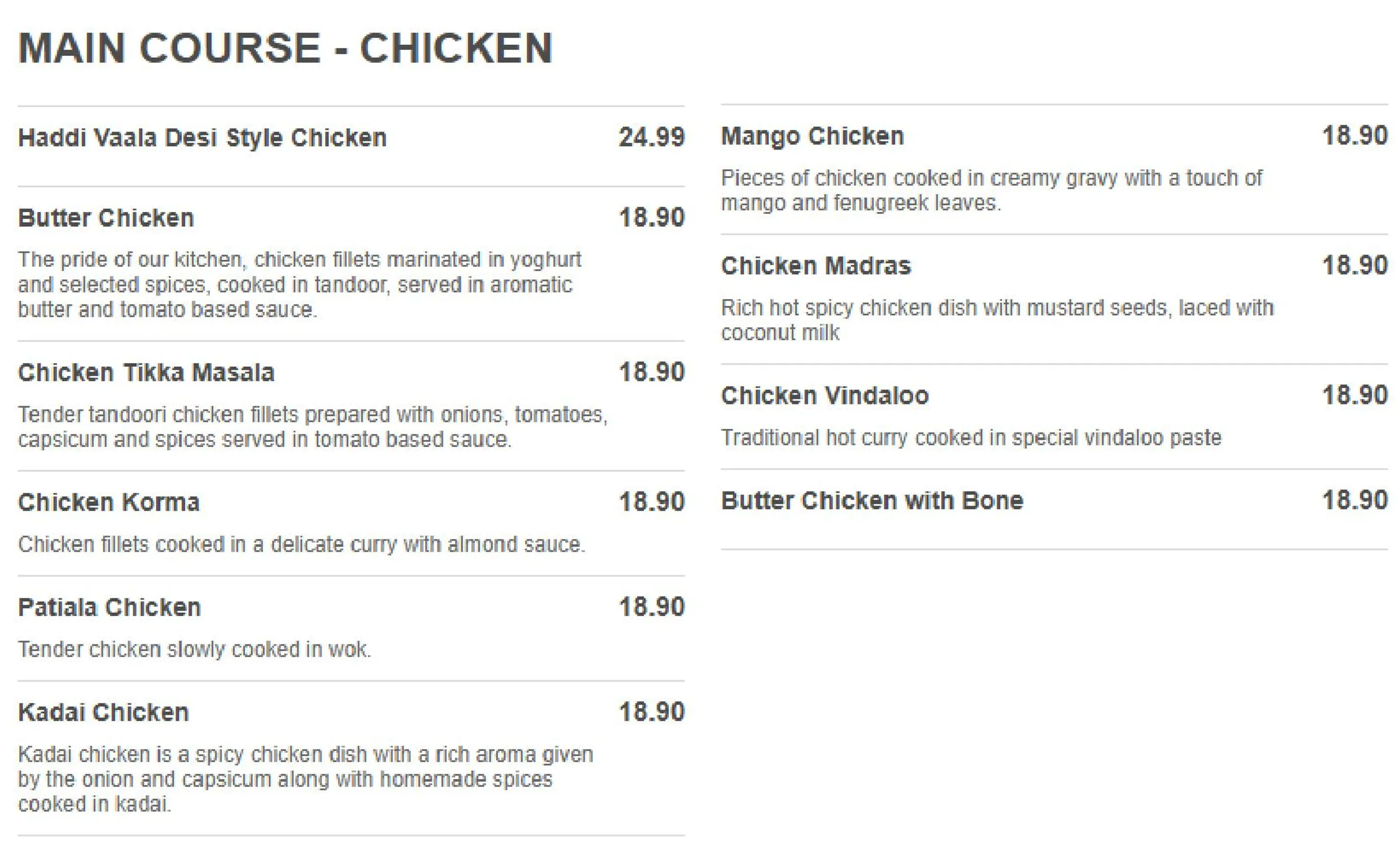Jaggi’s Indian Eatery Seven Hills menu, page 4