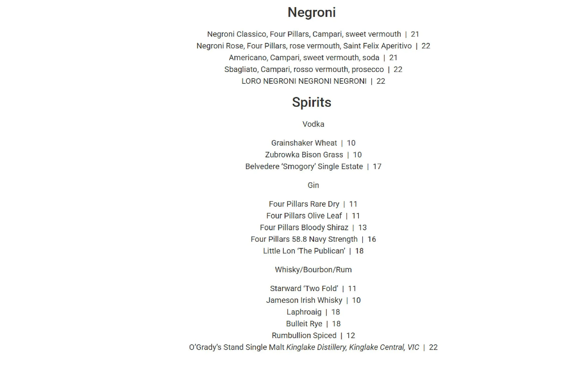 Al Dente Enoteca menu, page 6