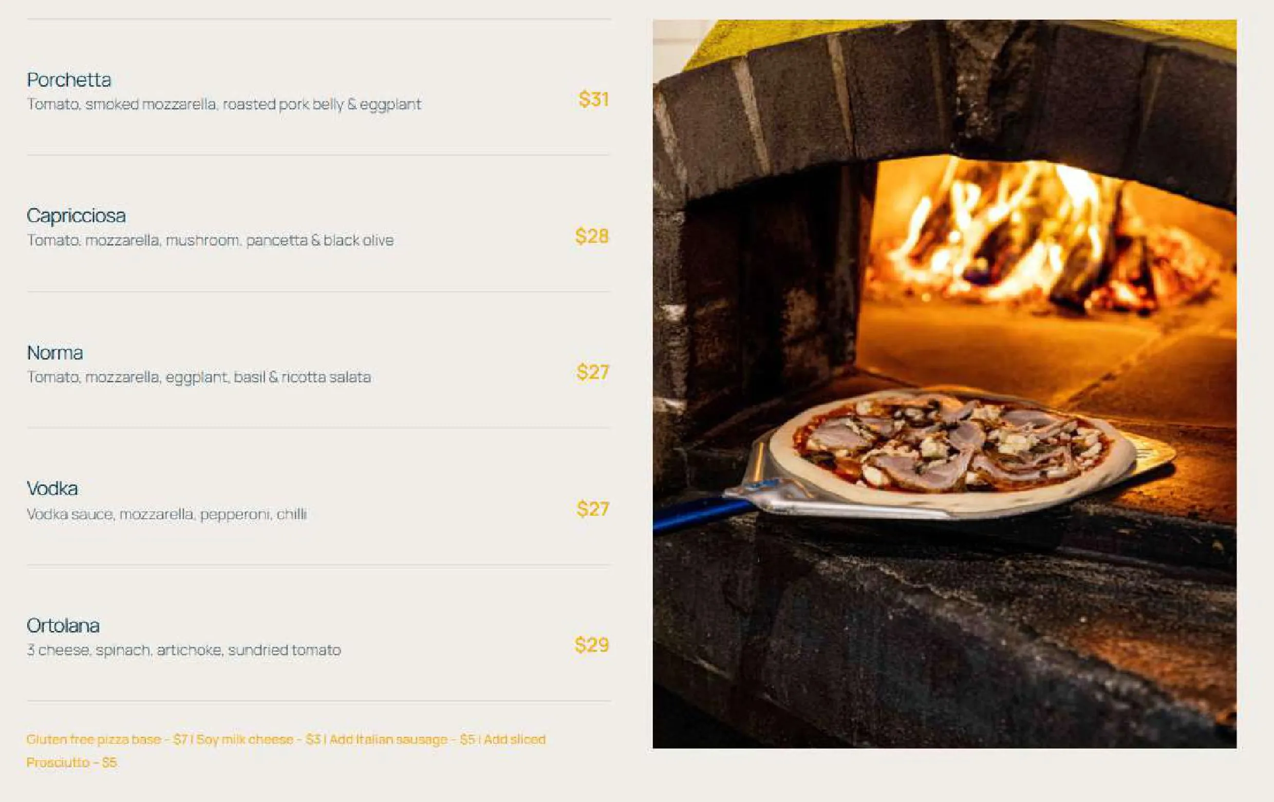 Capriccio Osteria menu, page 5