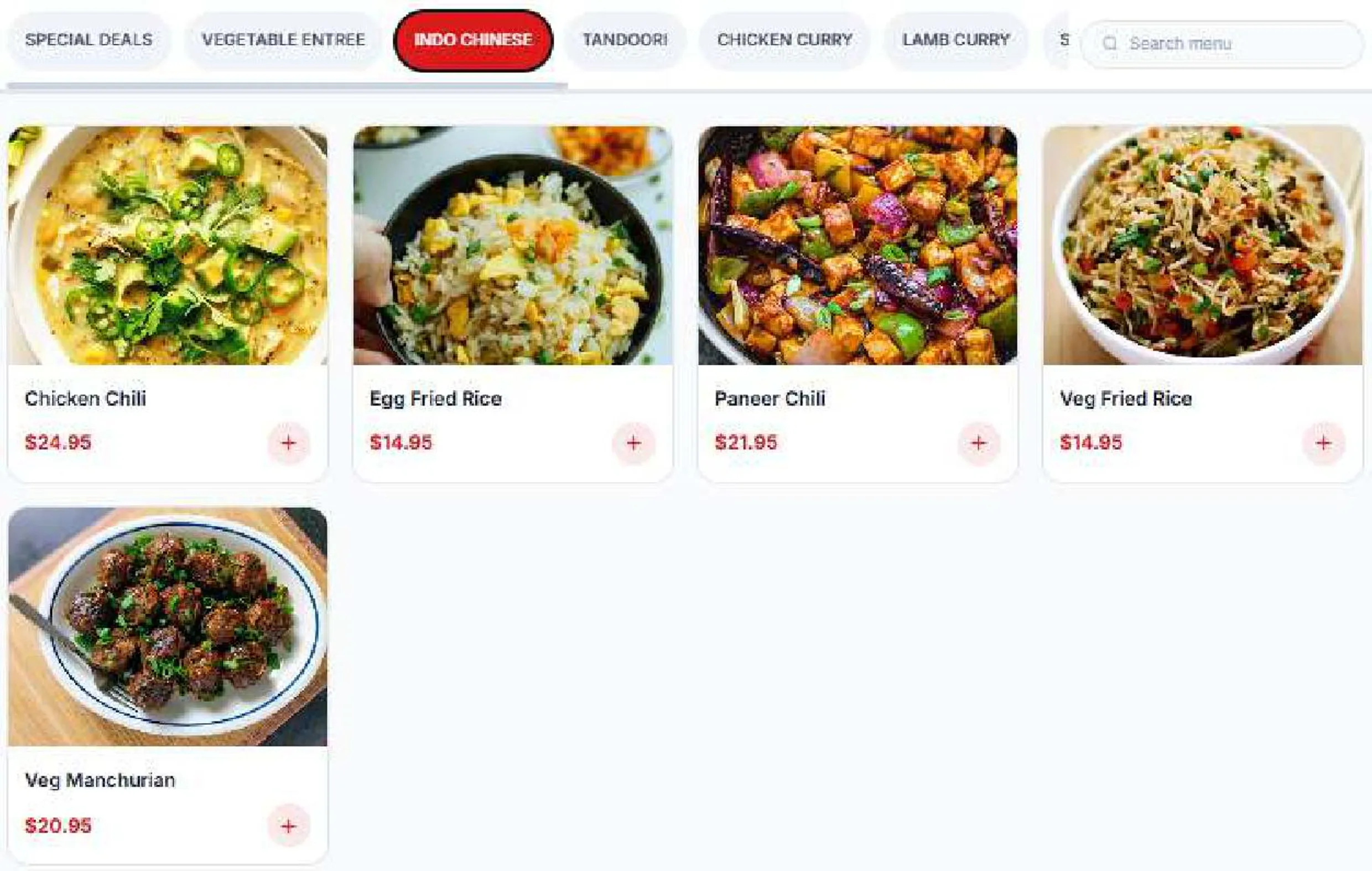 JK Tandoori and Curry House menu, page 3
