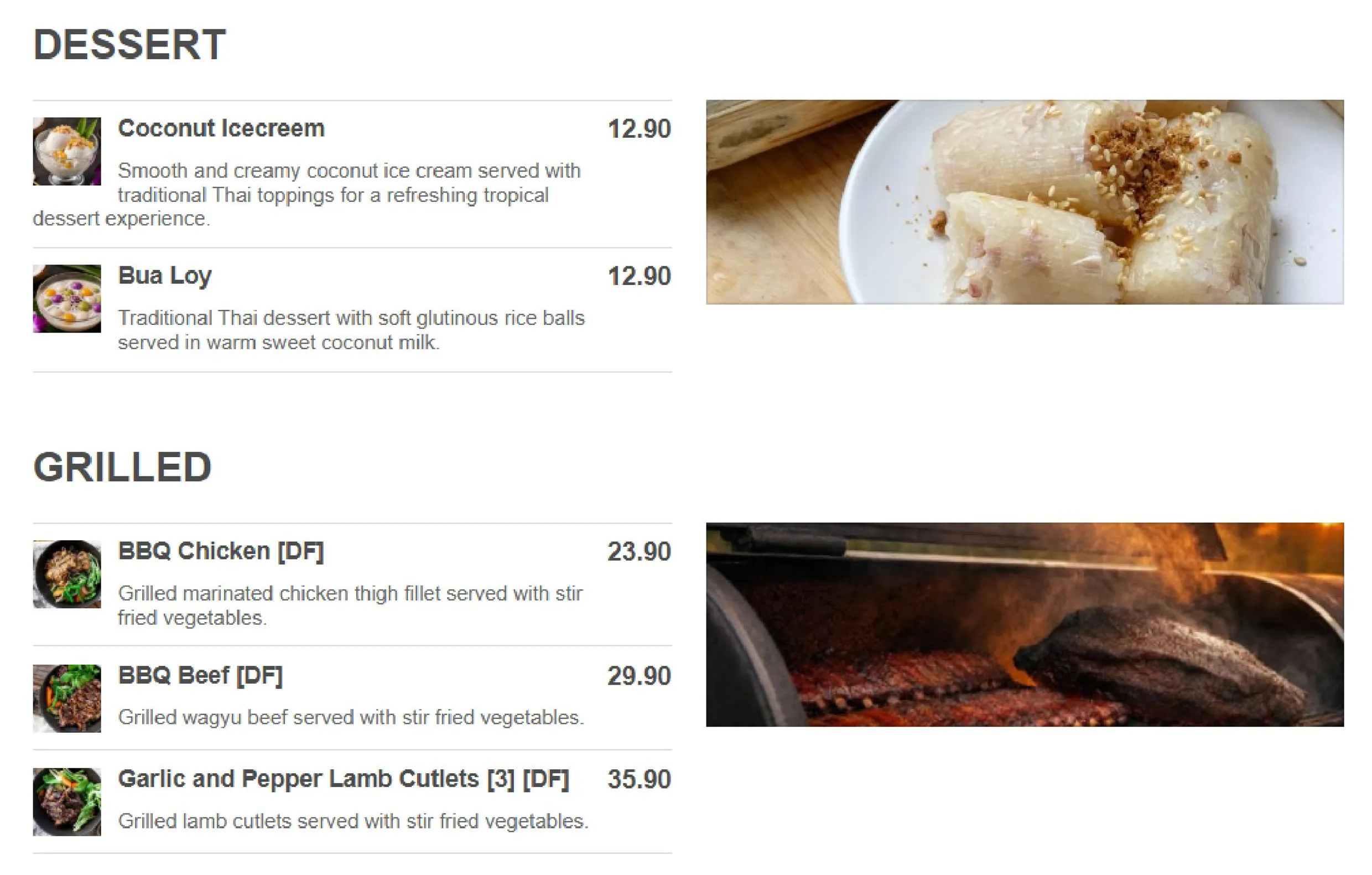 Baramee Thai Cuisine menu, page 7