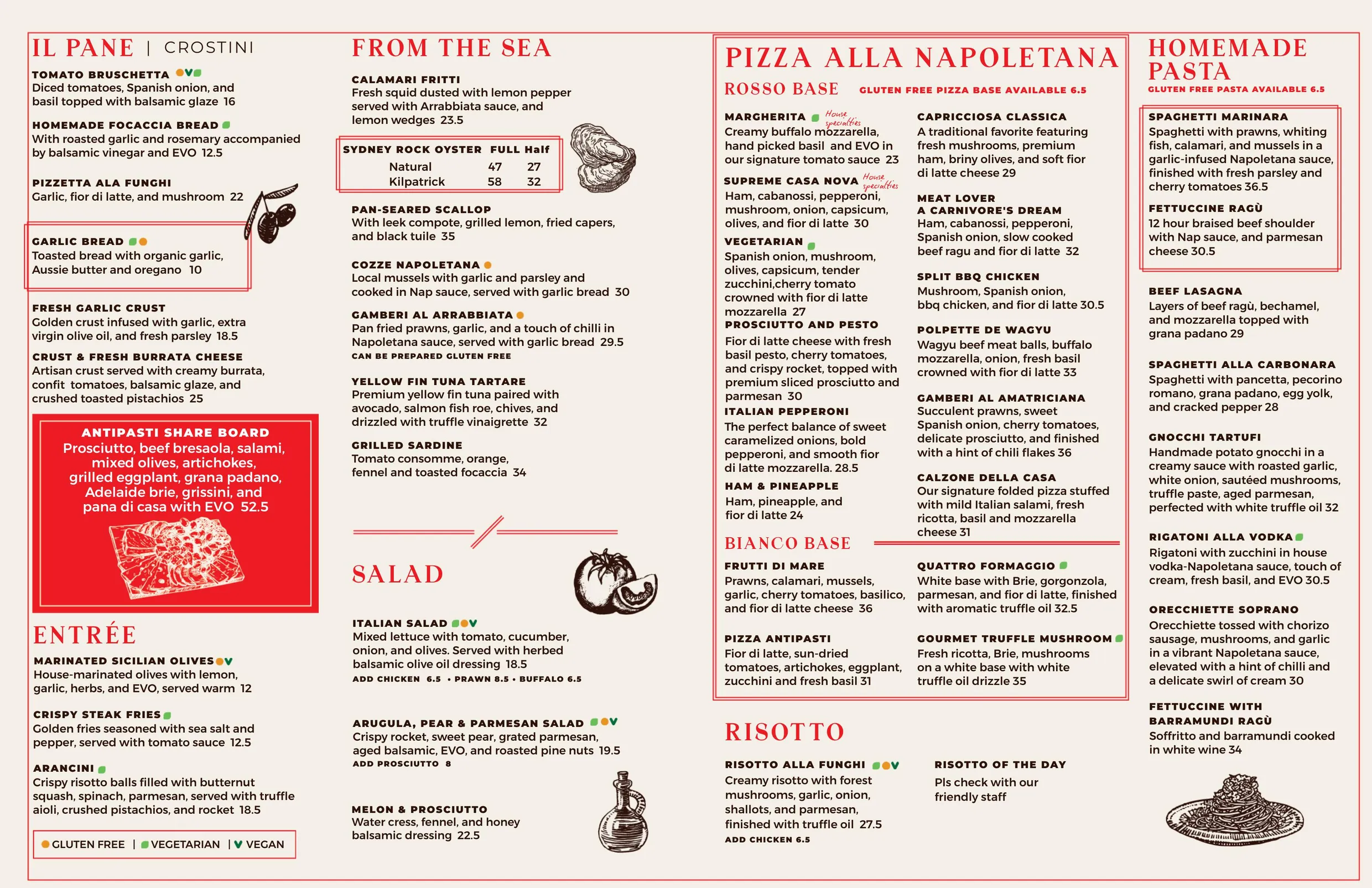 Casa Nova Italiano menu, page 3