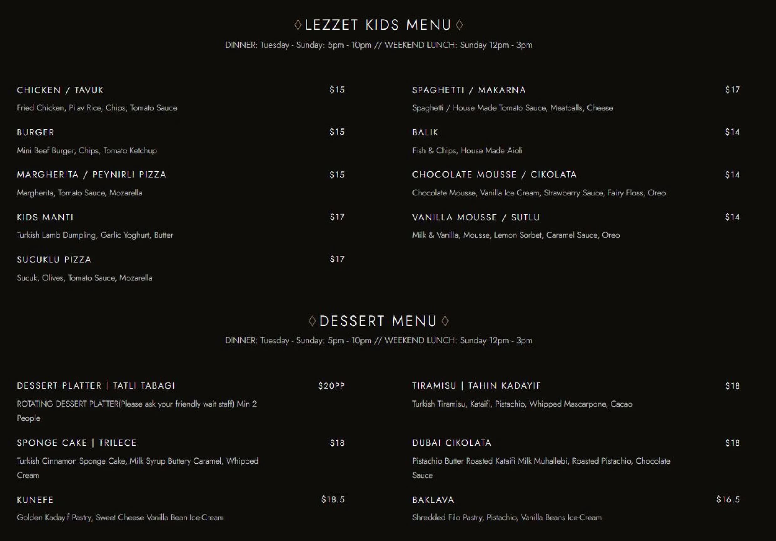 Lezzet menu, page 4