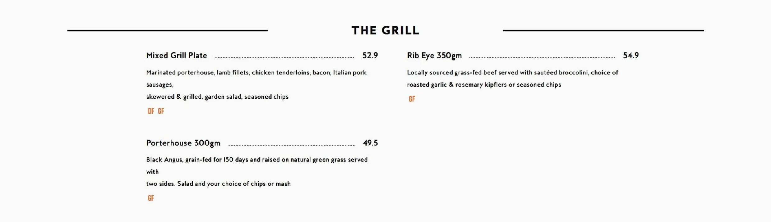 The Groove Train menu, page 12