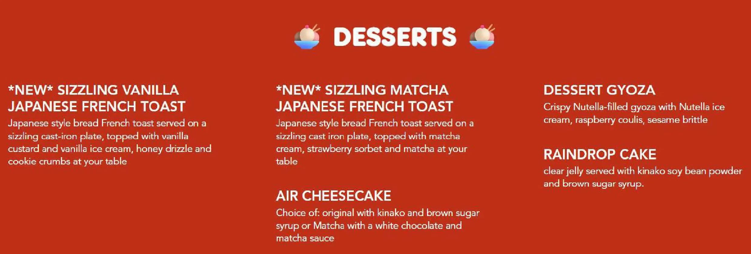 Harajuku Gyoza menu, page 5