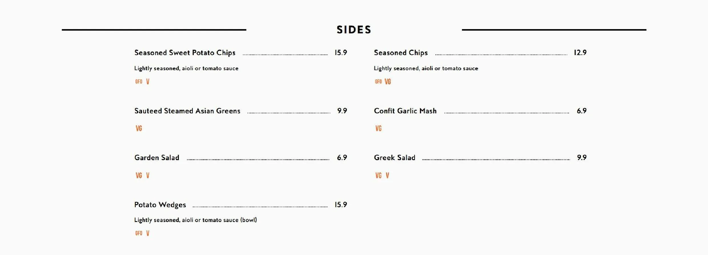 The Groove Train Chirnside Park menu, page 9