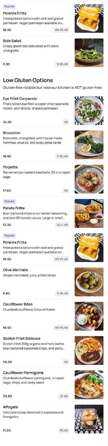 Littlefoot menu, page 5