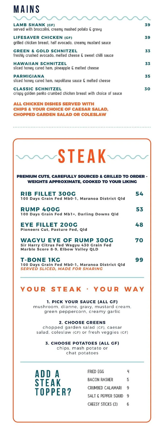 Beach House CBD menu, page 4