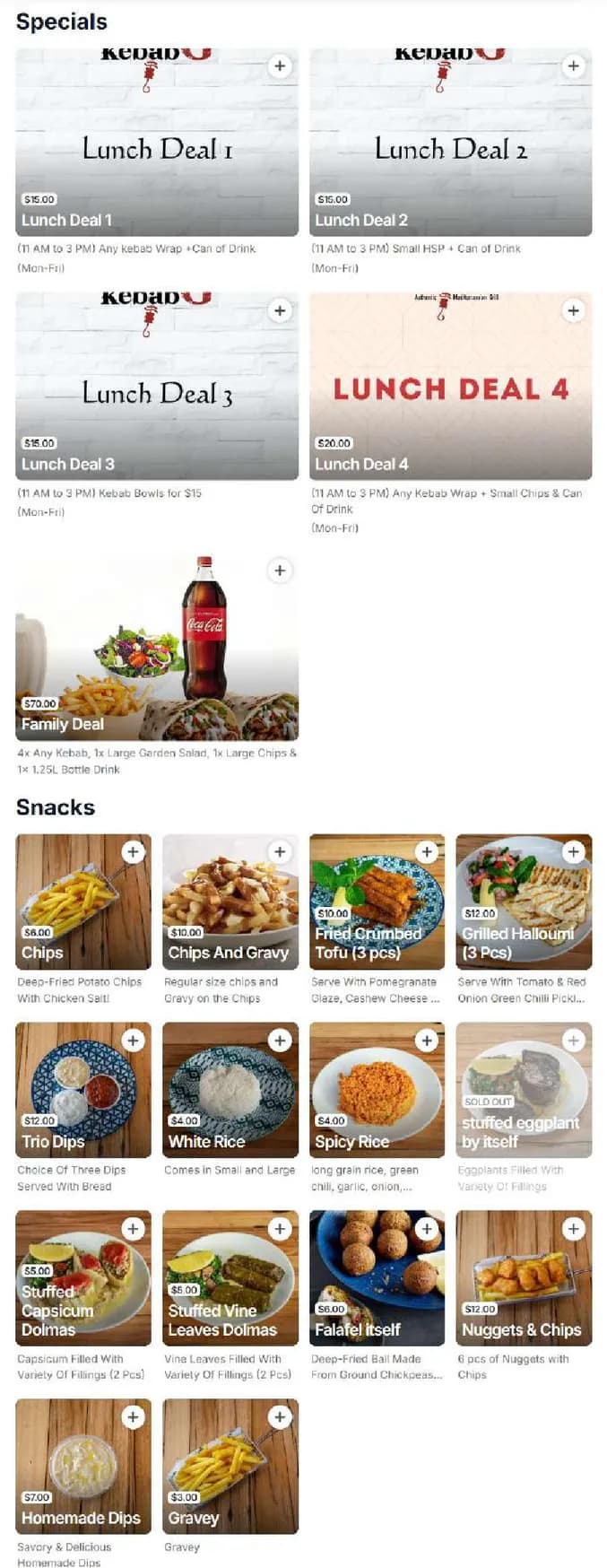 KebabG Authentic Mediterranean Grill Restaurant menu, page 6
