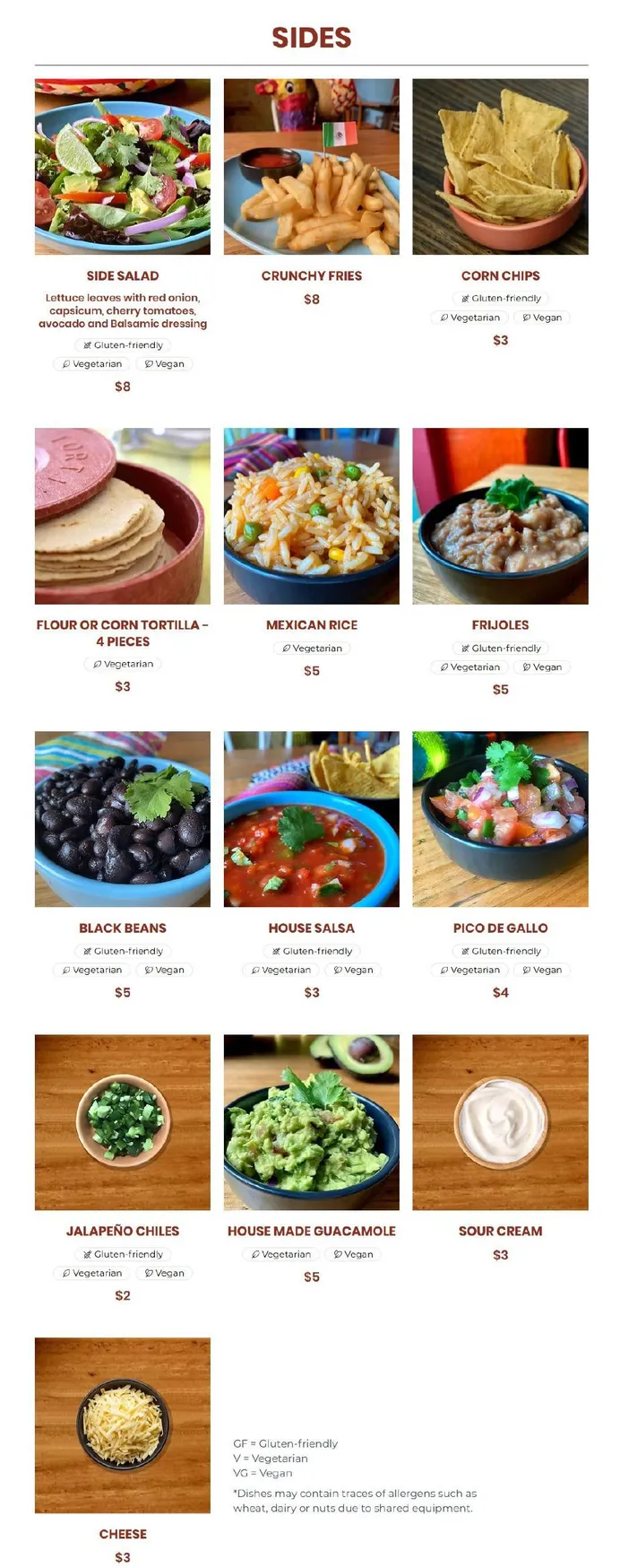 Taco Bill menu, page 3