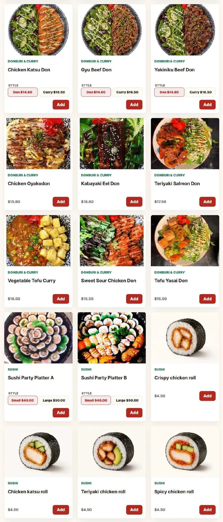 Argyle Pantry menu, page 3