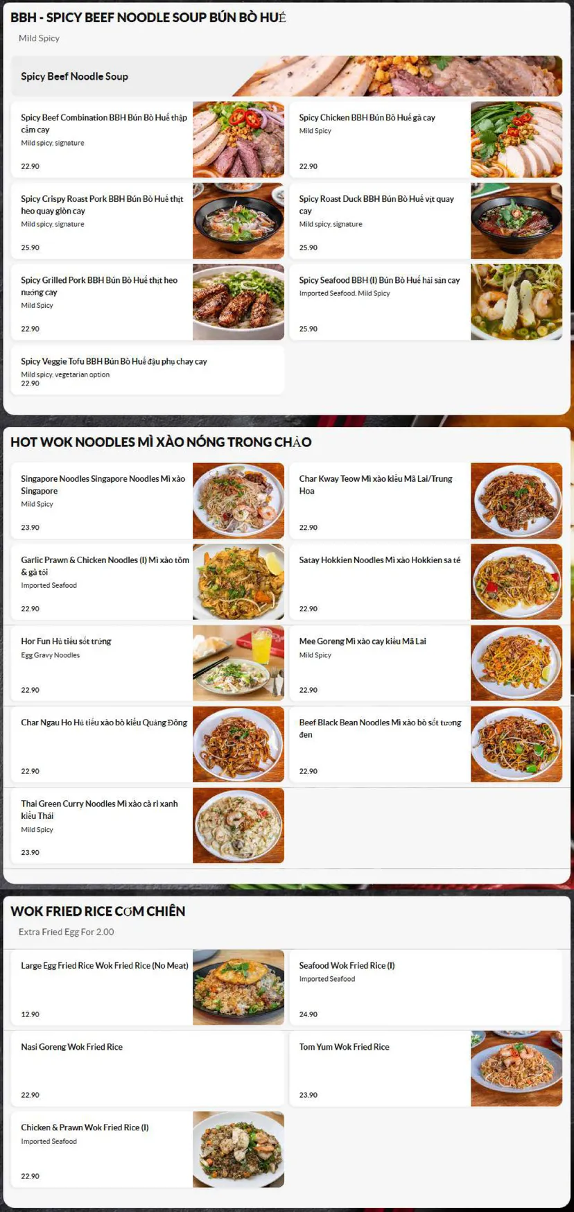 Saigon Express Kingston menu, page 3