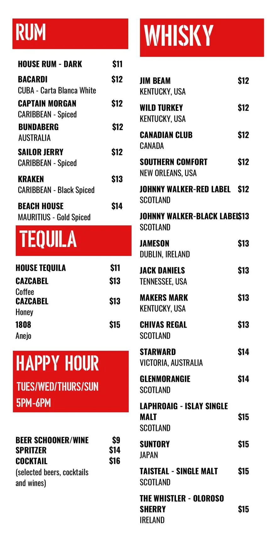 Platform 3095 menu, page 4