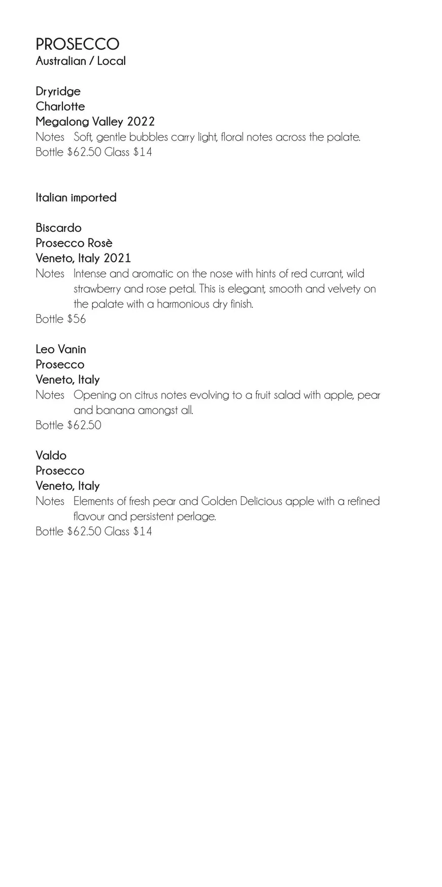 Osteria 2785 menu, page 13